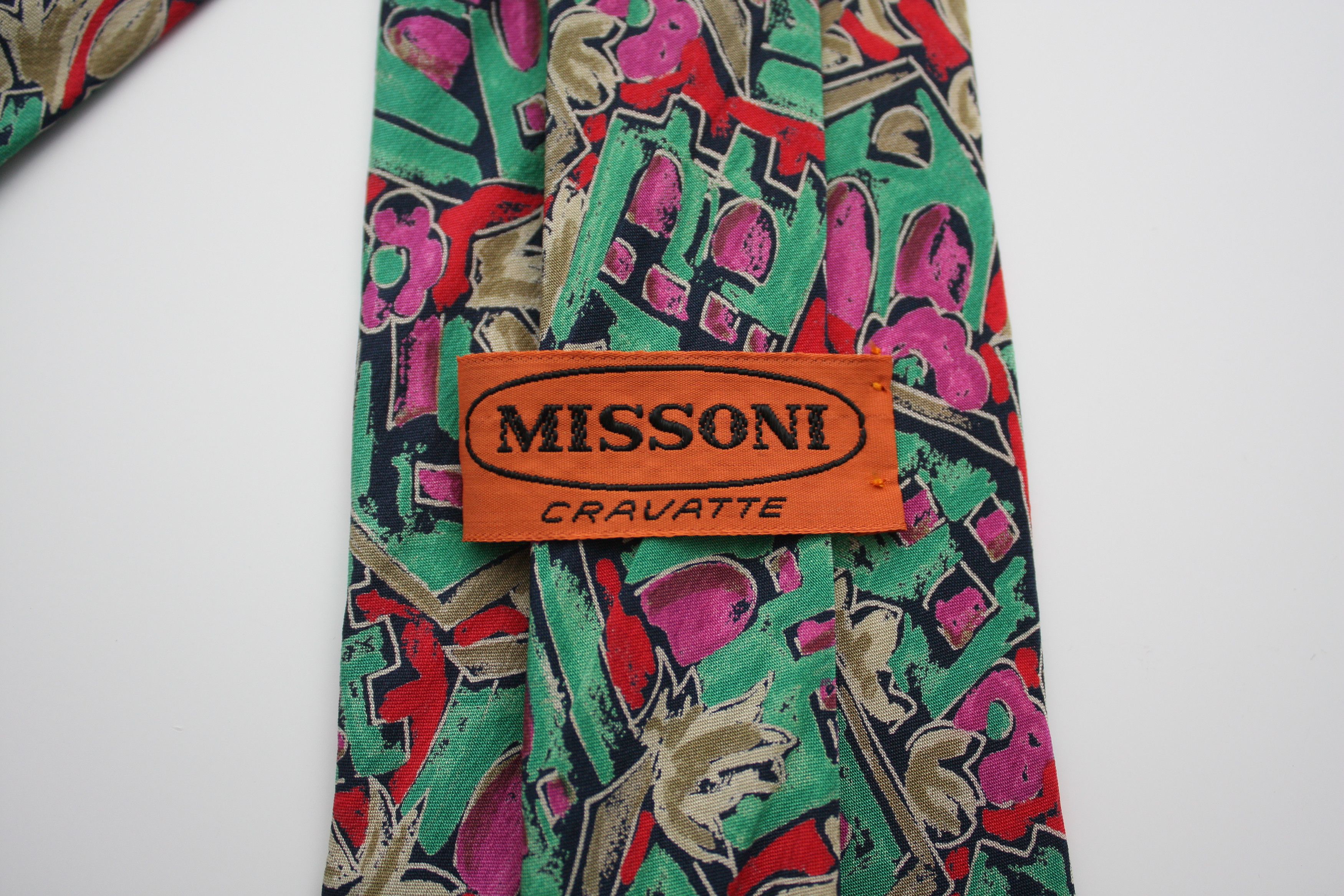 Missoni Missoni Abstract Multicolor Silk Tie Size ONE SIZE - 3 Thumbnail