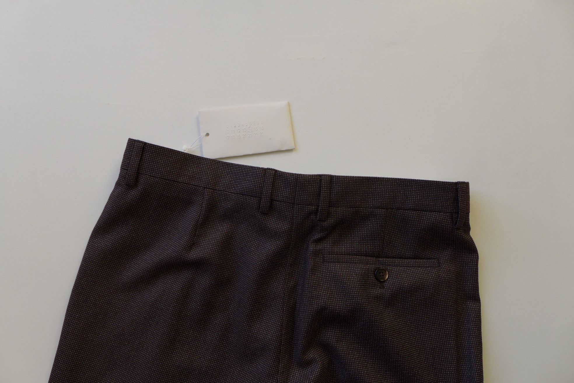 Maison Margiela Margiela FW16 Trousers - Dark Brown Micro Check Virgin Wool Size US 32 / EU 48 - 5 Thumbnail