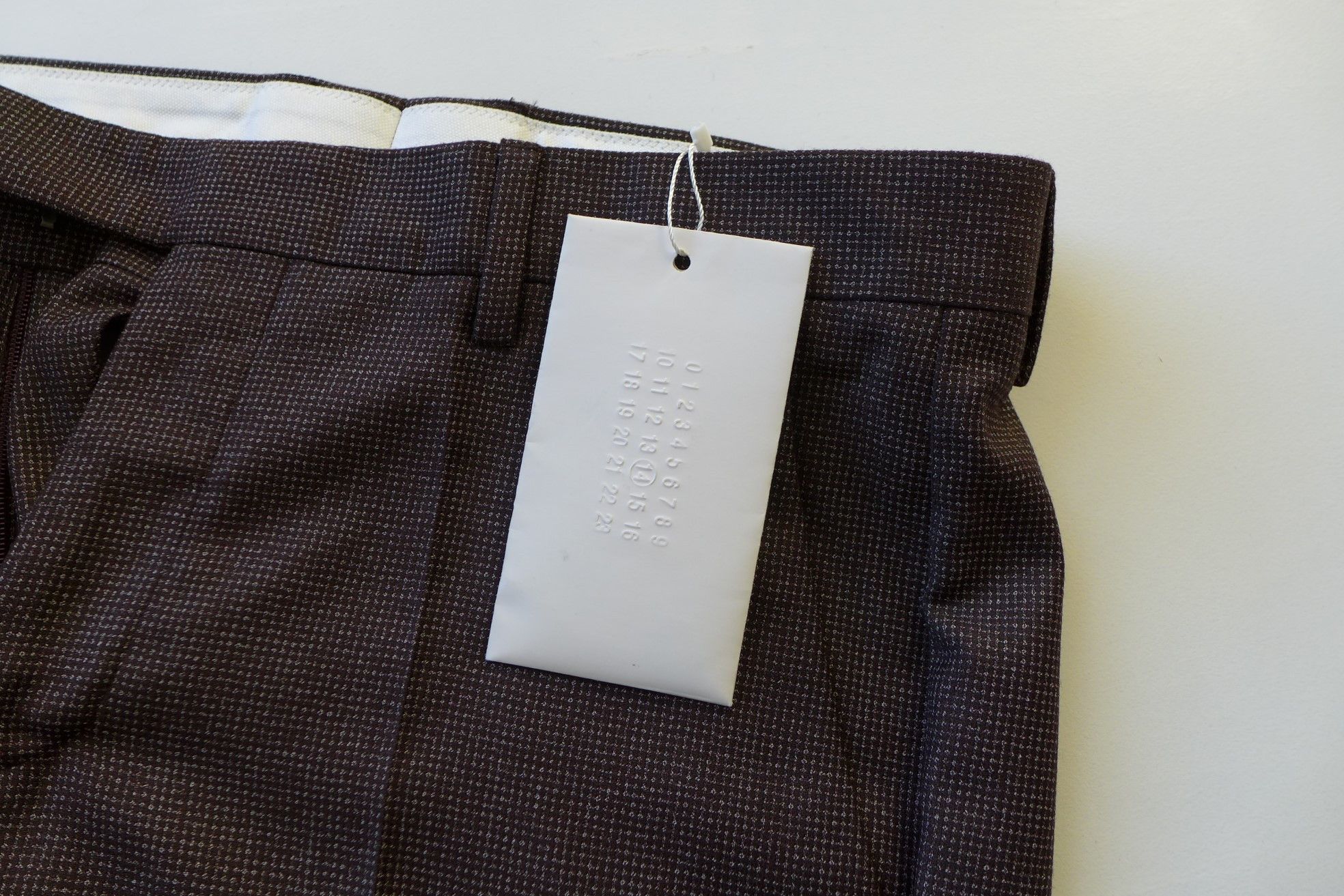 Maison Margiela Margiela FW16 Trousers - Dark Brown Micro Check Virgin Wool Size US 32 / EU 48 - 9 Thumbnail