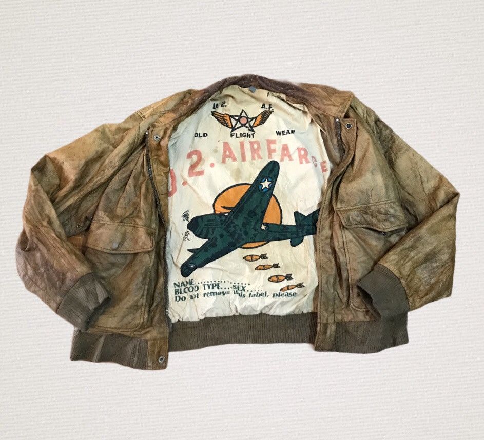 Vintage U2 air flight leather jacket Size US L / EU 52-54 / 3 - 1 Thumbnail