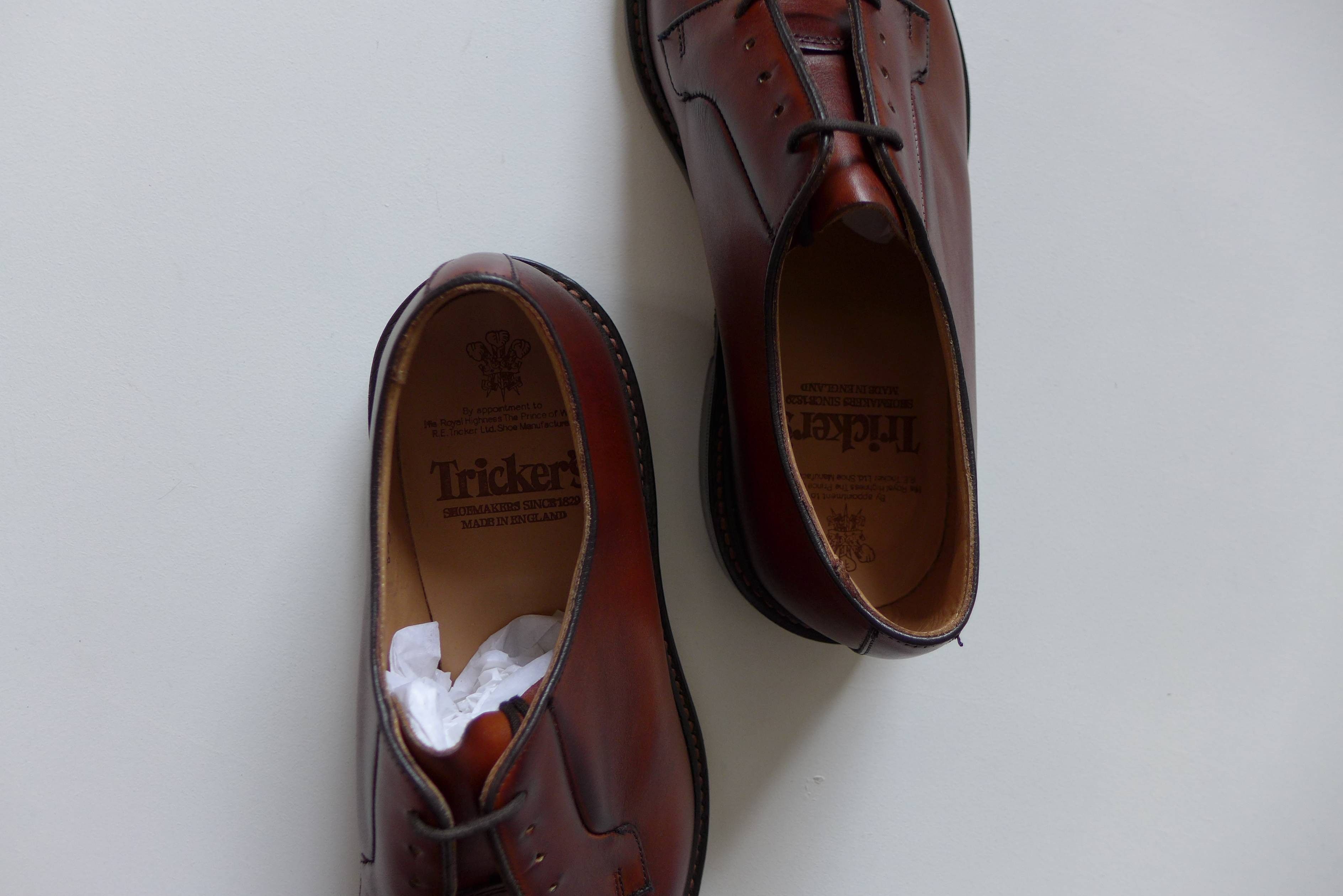 Tricker's Trickers Robert Derby Shoes - Chestnut Burnished Leather Size US 9 / EU 42 - 5 Thumbnail
