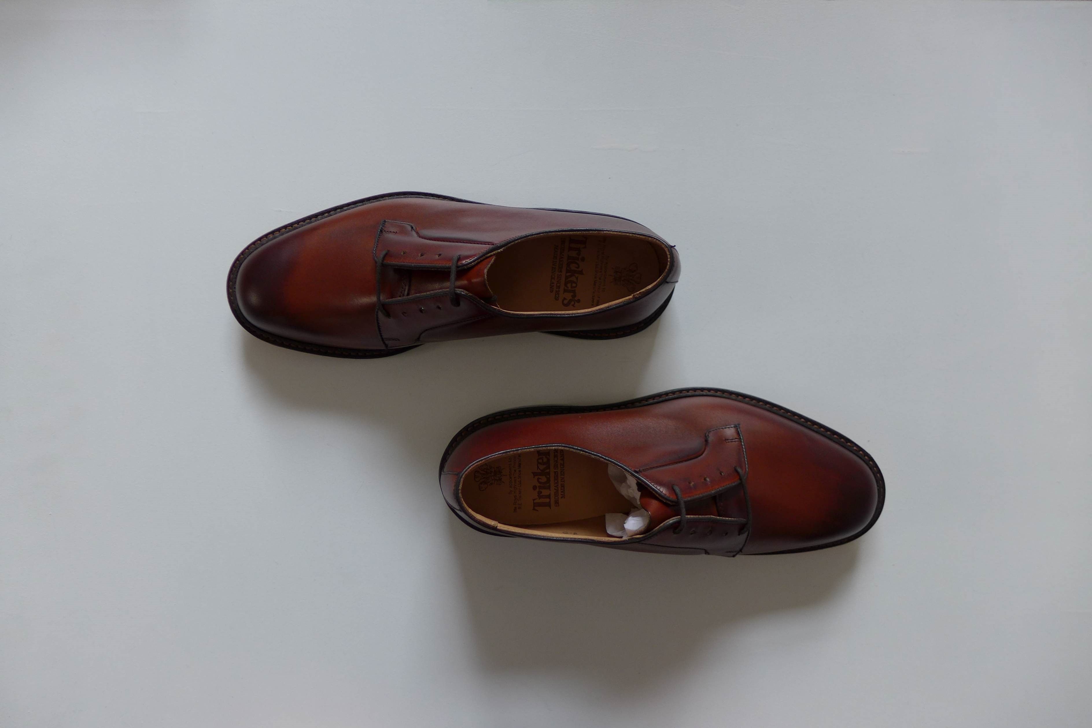 Tricker's Trickers Robert Derby Shoes - Chestnut Burnished Leather Size US 9 / EU 42 - 4 Thumbnail