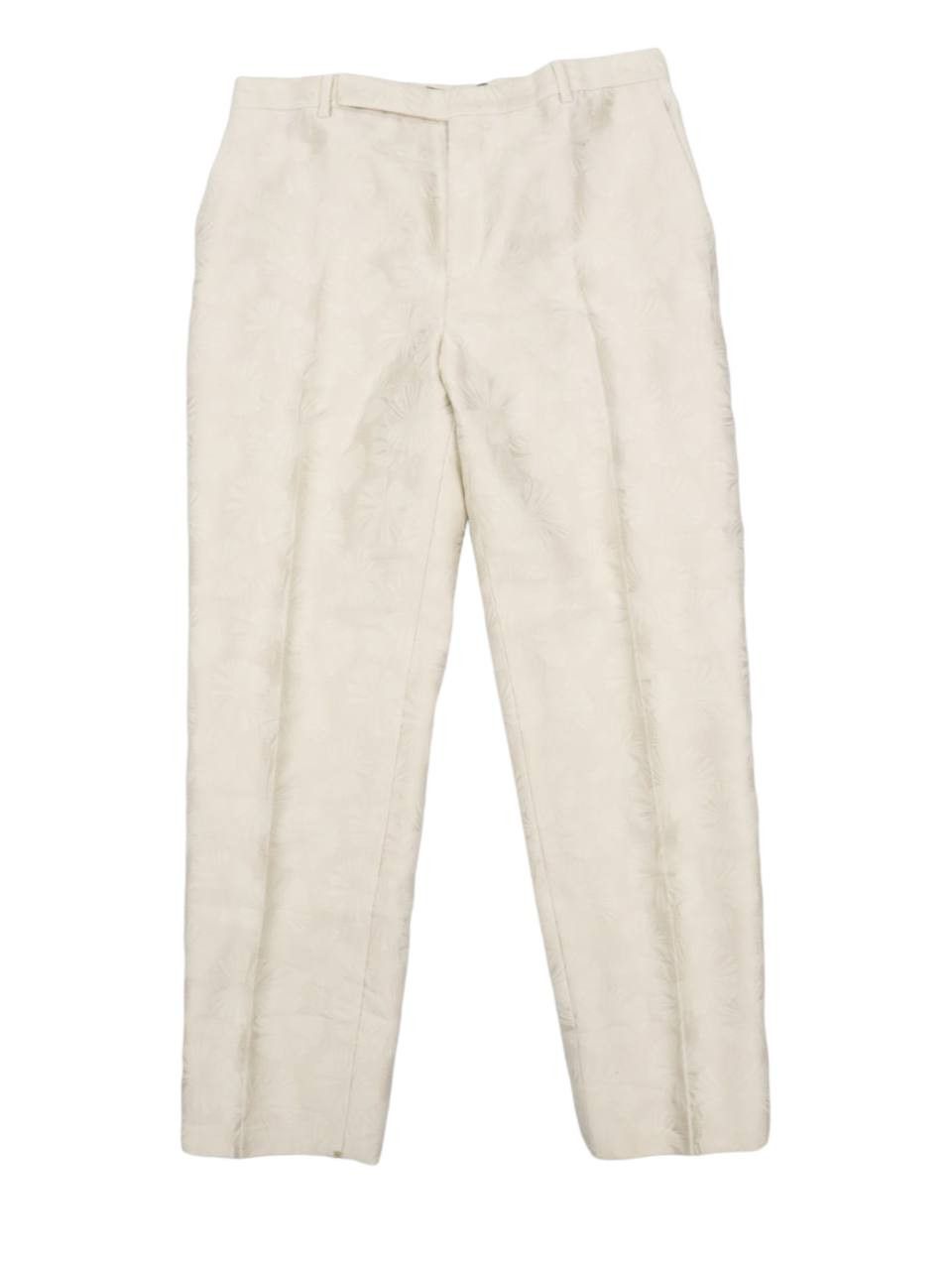 Saint Laurent Paris SS21 Parasol Jacquard Wool & Silk Slim Men's Pants Size US 31 - 4 Thumbnail
