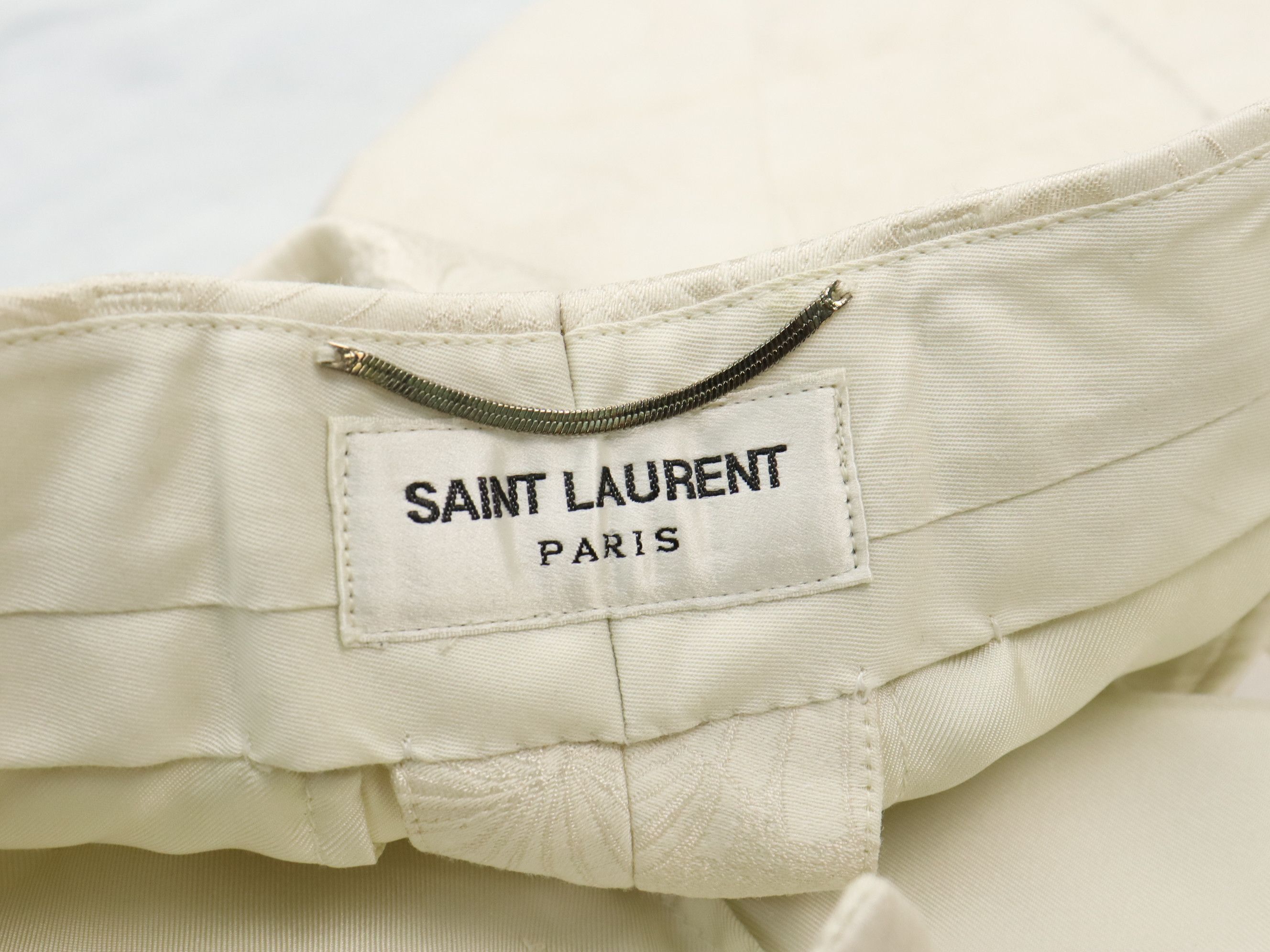 Saint Laurent Paris SS21 Parasol Jacquard Wool & Silk Slim Men's Pants Size US 31 - 14 Thumbnail