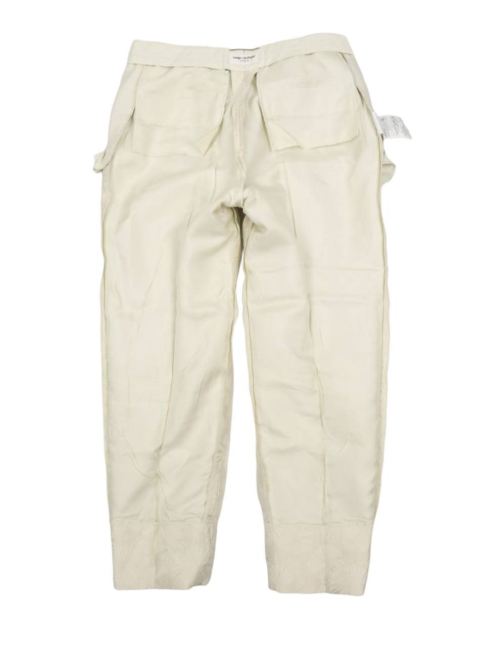 Saint Laurent Paris SS21 Parasol Jacquard Wool & Silk Slim Men's Pants Size US 31 - 6 Thumbnail