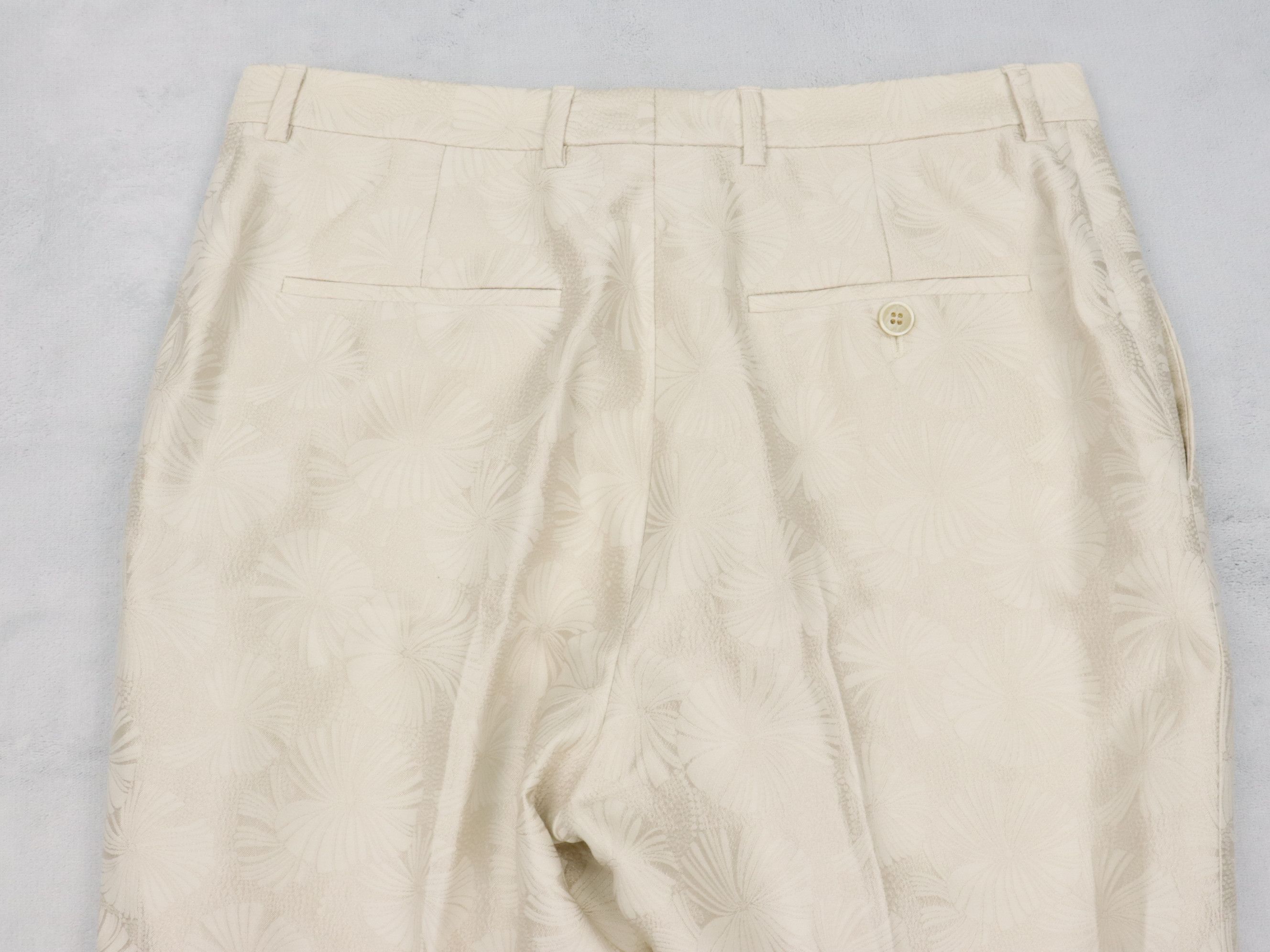 Saint Laurent Paris SS21 Parasol Jacquard Wool & Silk Slim Men's Pants Size US 31 - 9 Thumbnail