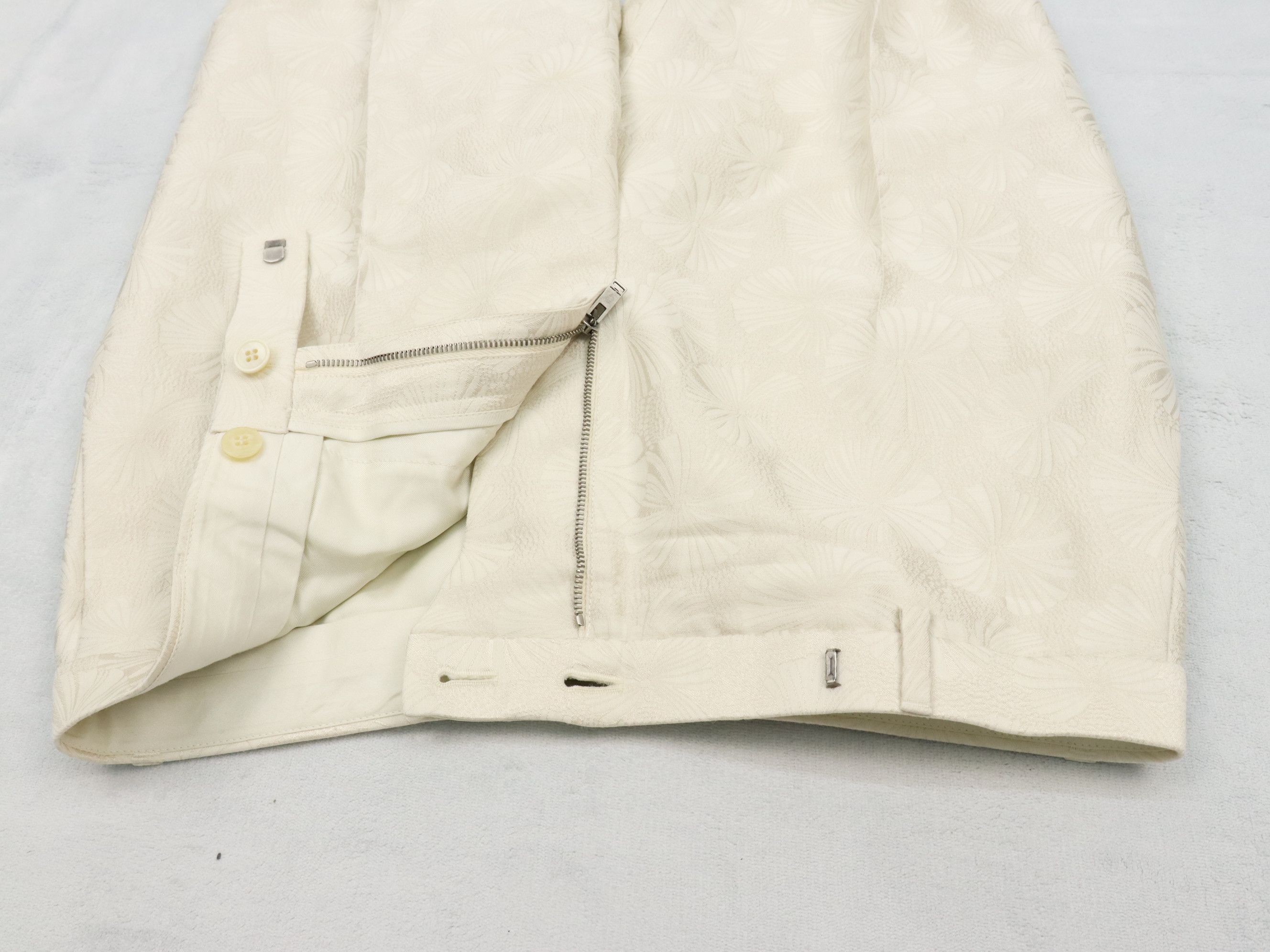 Saint Laurent Paris SS21 Parasol Jacquard Wool & Silk Slim Men's Pants Size US 31 - 11 Thumbnail