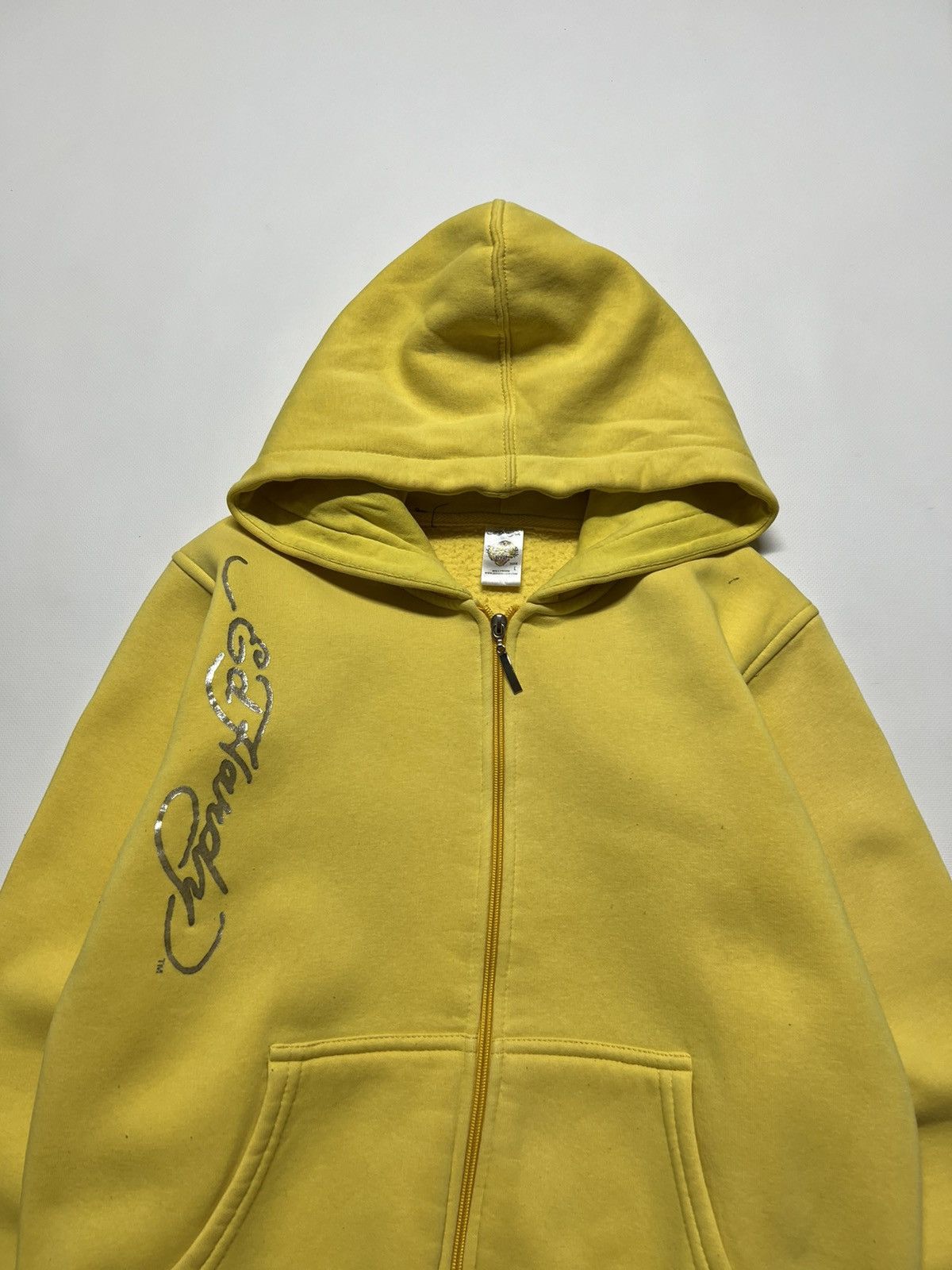 Ed Hardy Vintage Y2k Ed Hardy Zip Hoodie Yellow 90’s Size S / US 4 / IT 40 - 3 Thumbnail