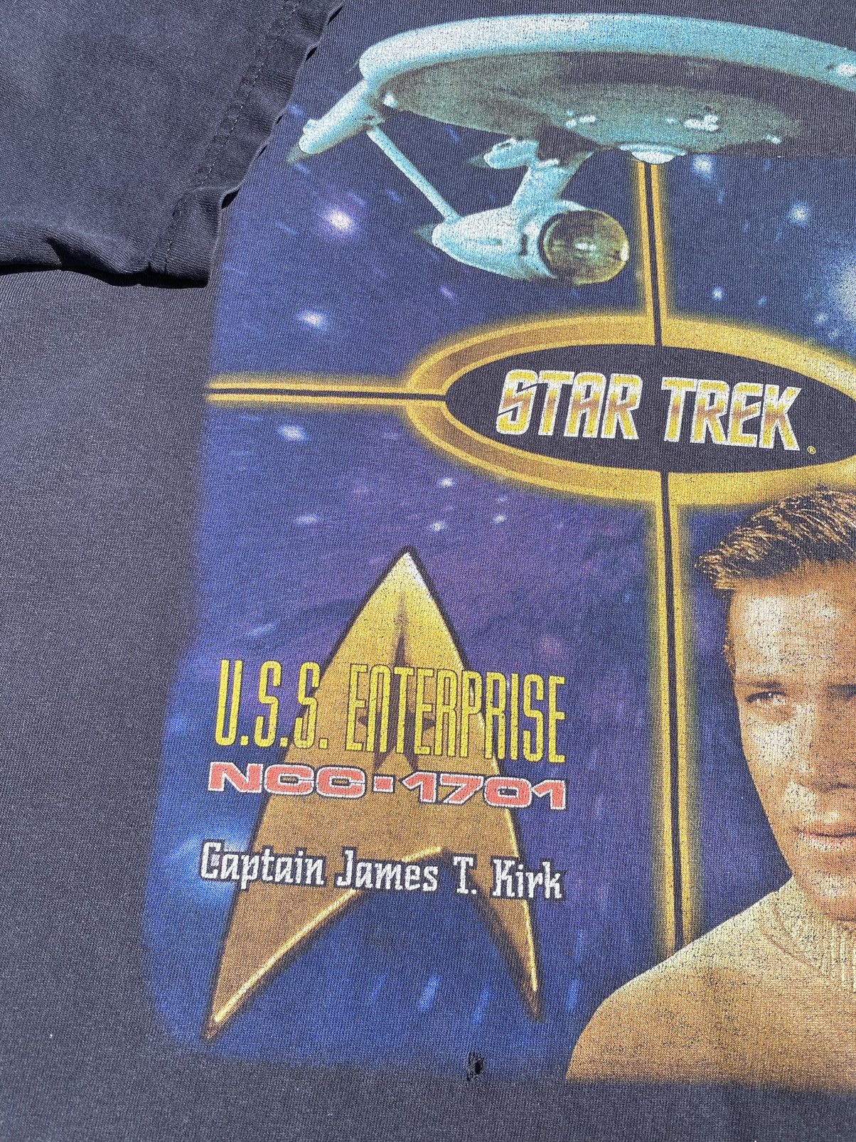 Band Tees × Vintage Vintage 2000s STAR TREK JOHN KIRK FADED TEE Size US L / EU 52-54 / 3 - 8 Thumbnail