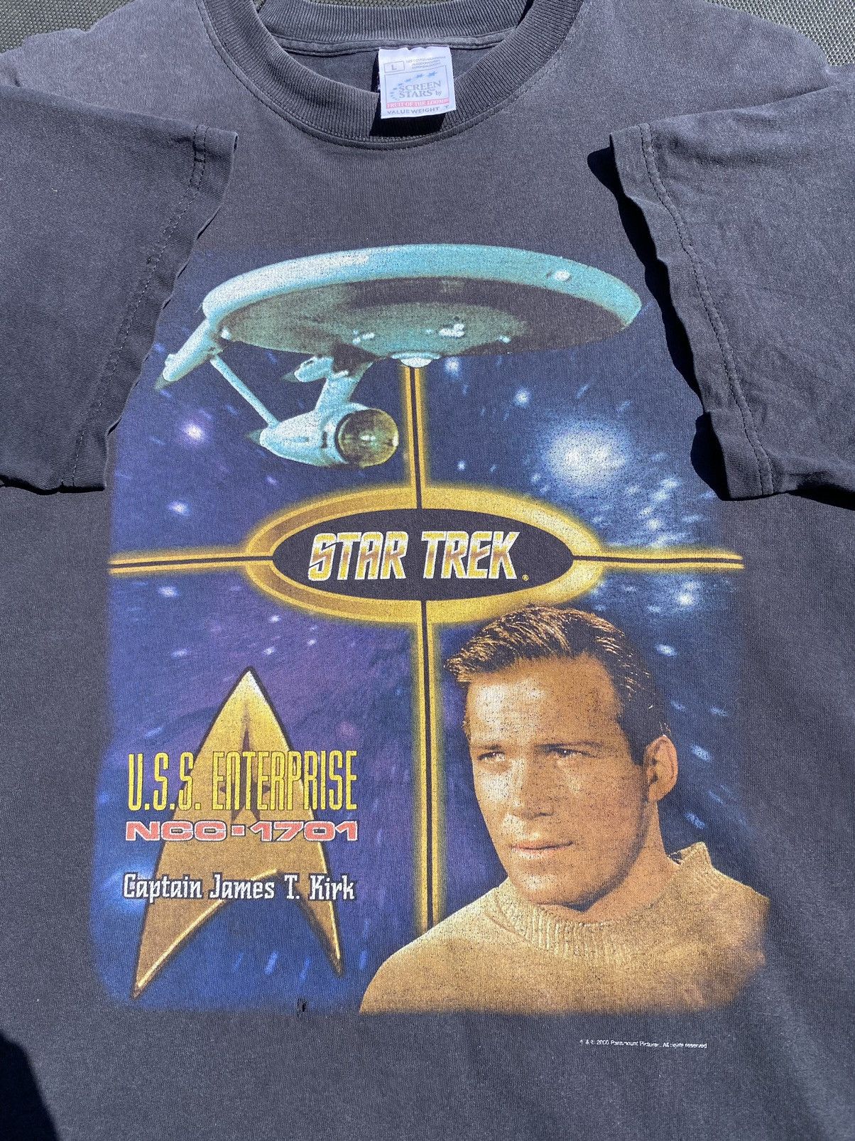 Band Tees × Vintage Vintage 2000s STAR TREK JOHN KIRK FADED TEE Size US L / EU 52-54 / 3 - 6 Thumbnail