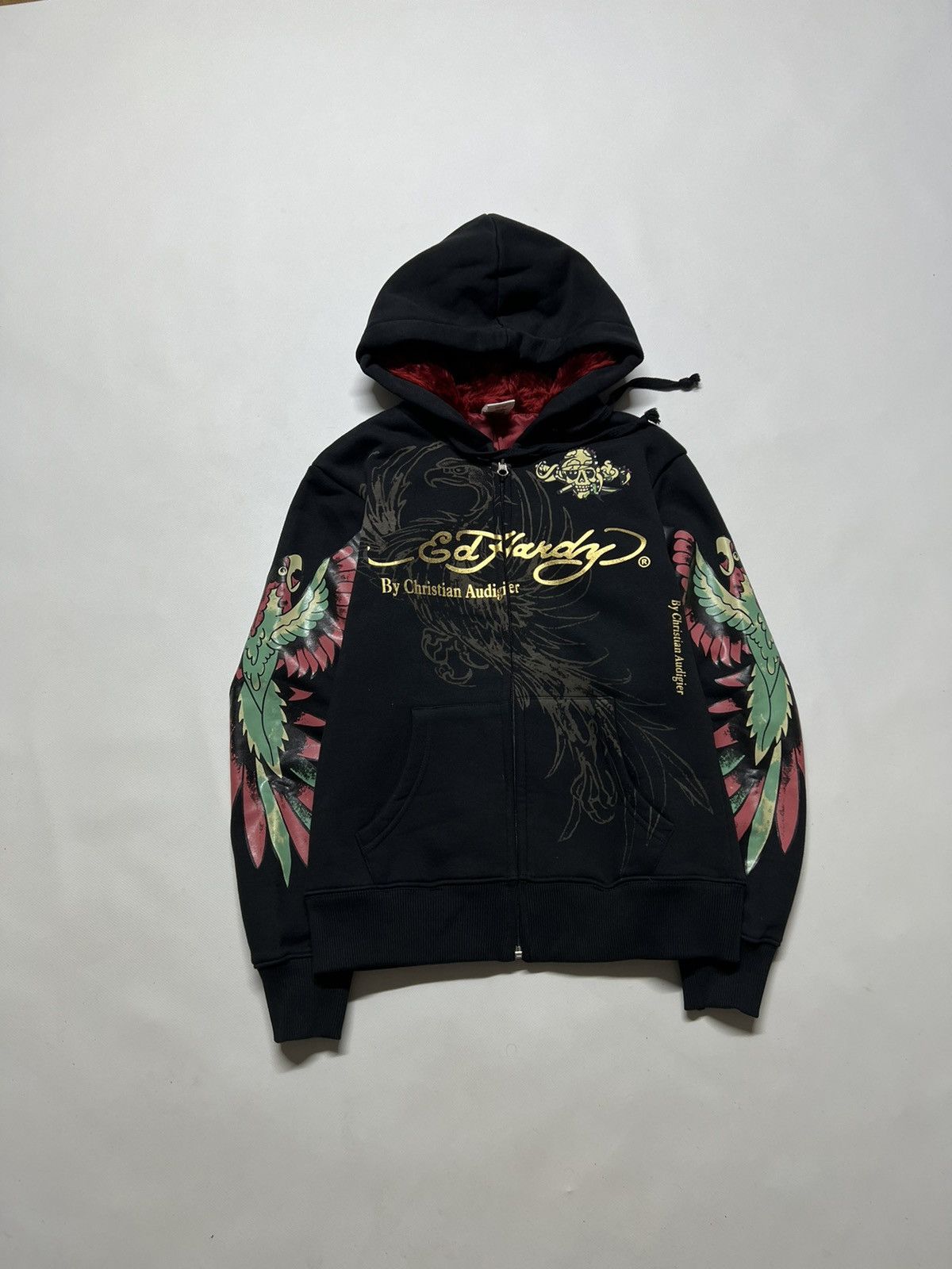 Ed Hardy Vintage Y2k Crazy Ed Hardy Pirate 🏴‍☠️ Zip Hoodie 00’s Size S / US 4 / IT 40 - 4 Thumbnail