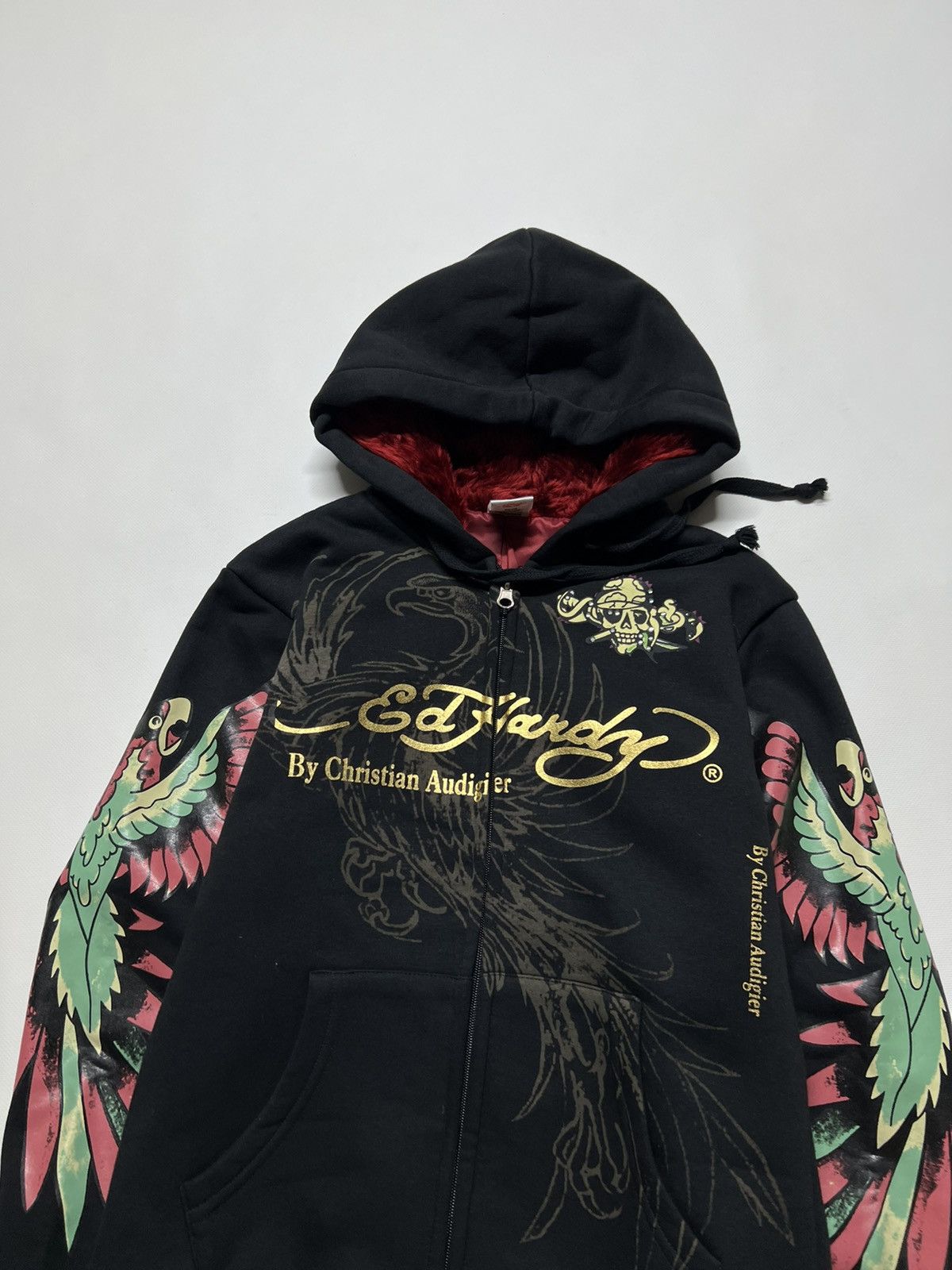 Ed Hardy Vintage Y2k Crazy Ed Hardy Pirate 🏴‍☠️ Zip Hoodie 00’s Size S / US 4 / IT 40 - 5 Thumbnail