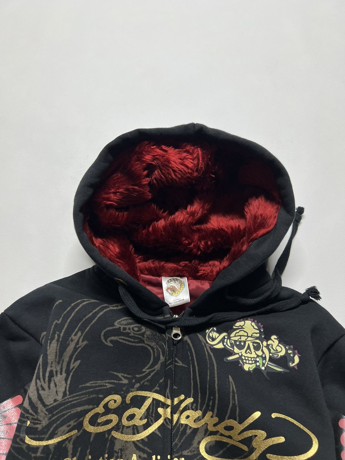 Ed Hardy Vintage Y2k Crazy Ed Hardy Pirate 🏴‍☠️ Zip Hoodie 00’s Size S / US 4 / IT 40 - 6 Thumbnail