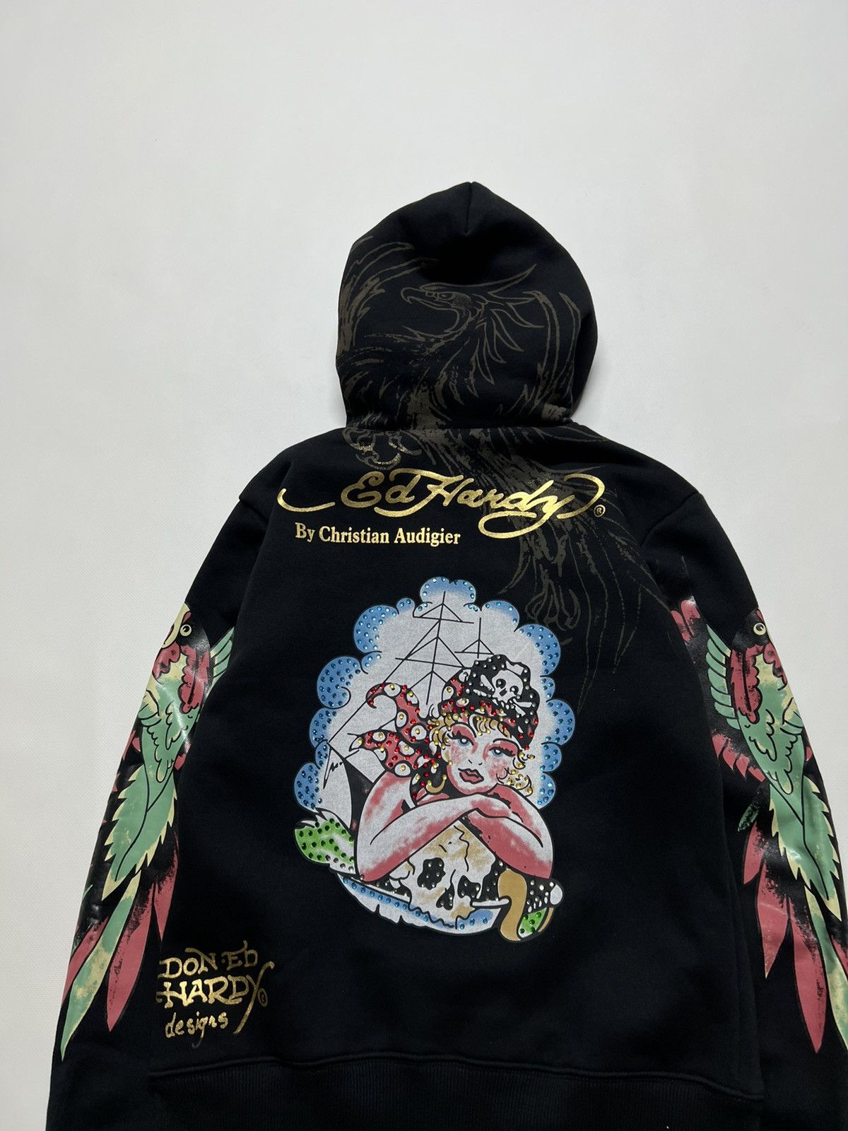 Ed Hardy Vintage Y2k Crazy Ed Hardy Pirate 🏴‍☠️ Zip Hoodie 00’s Size S / US 4 / IT 40 - 7 Thumbnail