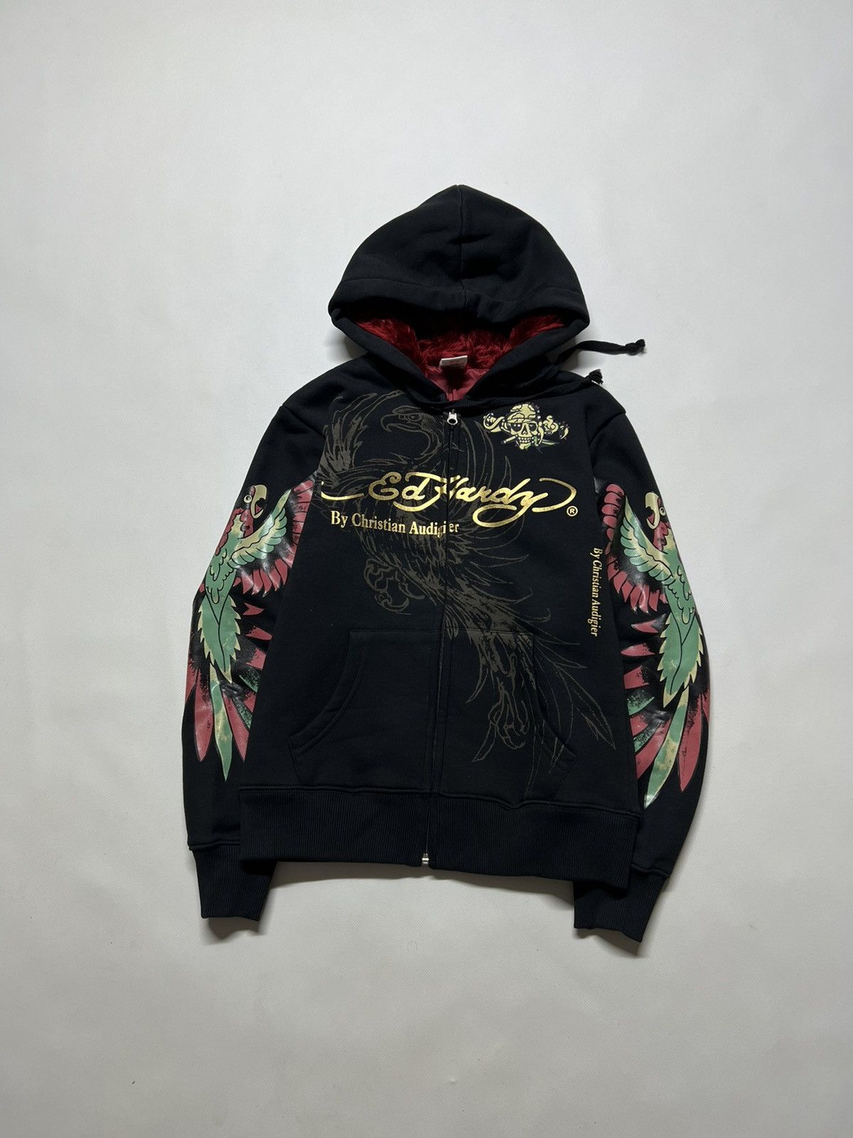 Vintage Y2k Crazy Ed Hardy Pirate Zip Hoodie 00's