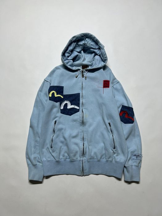 Vintage Vintage Y2k Evisu Crazy Multi Pocket Rare Zip Hoodie 90's