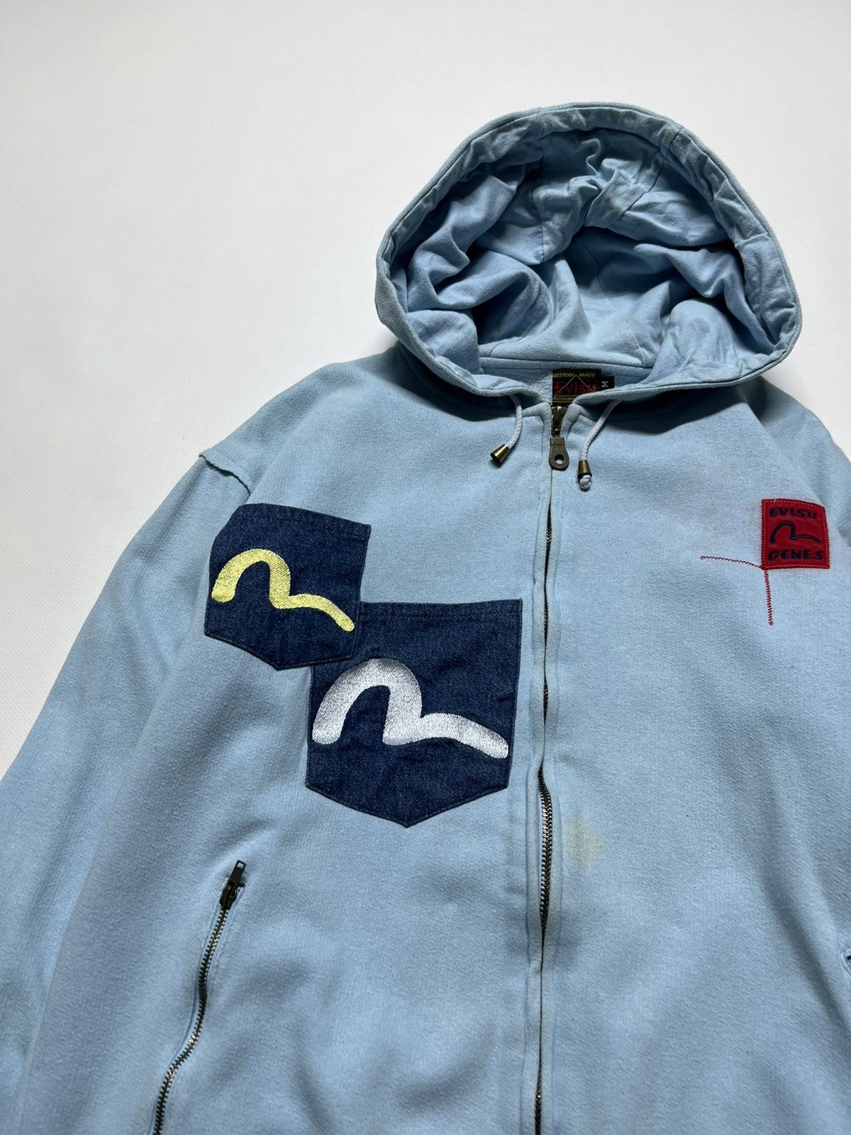 Evisu × Vintage Vintage Y2k Evisu Crazy Multi Pocket Rare Zip Hoodie 90’s Size US M / EU 48-50 / 2 - 3 Thumbnail