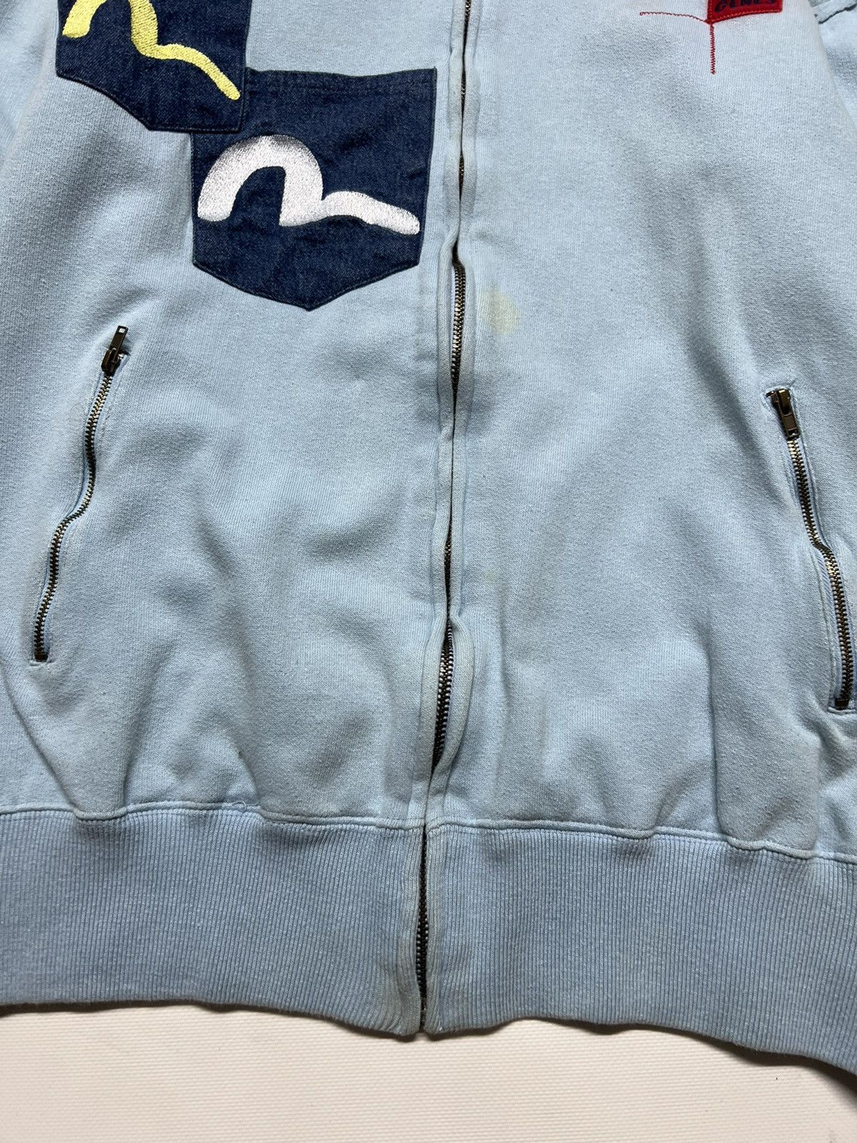 Evisu × Vintage Vintage Y2k Evisu Crazy Multi Pocket Rare Zip Hoodie 90’s Size US M / EU 48-50 / 2 - 6 Thumbnail