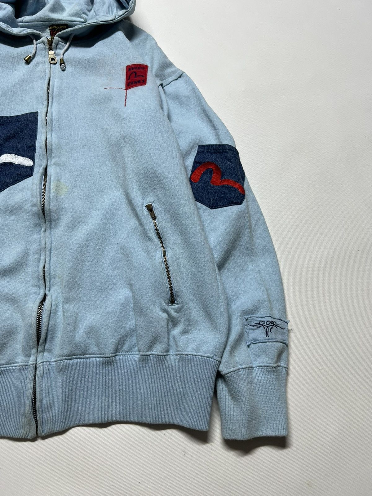 Evisu × Vintage Vintage Y2k Evisu Crazy Multi Pocket Rare Zip Hoodie 90’s Size US M / EU 48-50 / 2 - 5 Thumbnail