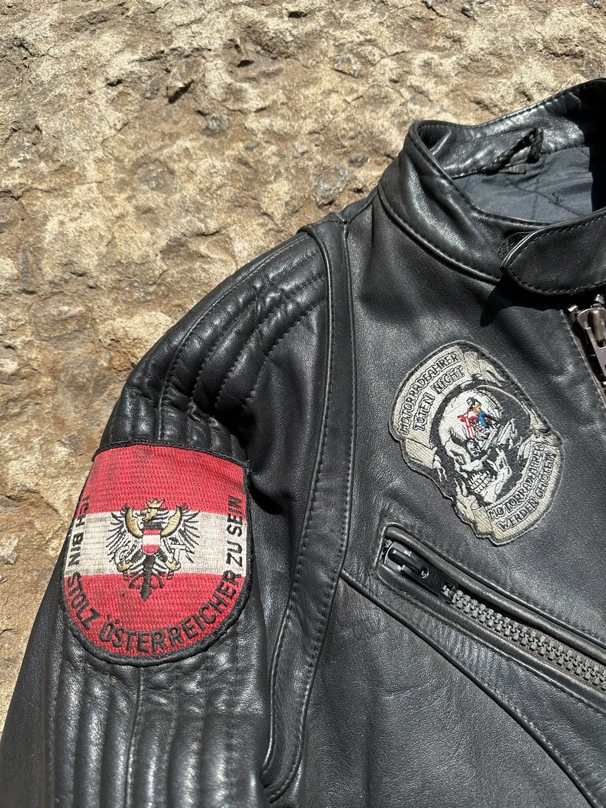 Harley Davidson × Vintage Vintage 90s Custom Harley-Davidson Moto Leather Jacket Size US S / EU 44-46 / 1 - 5 Thumbnail