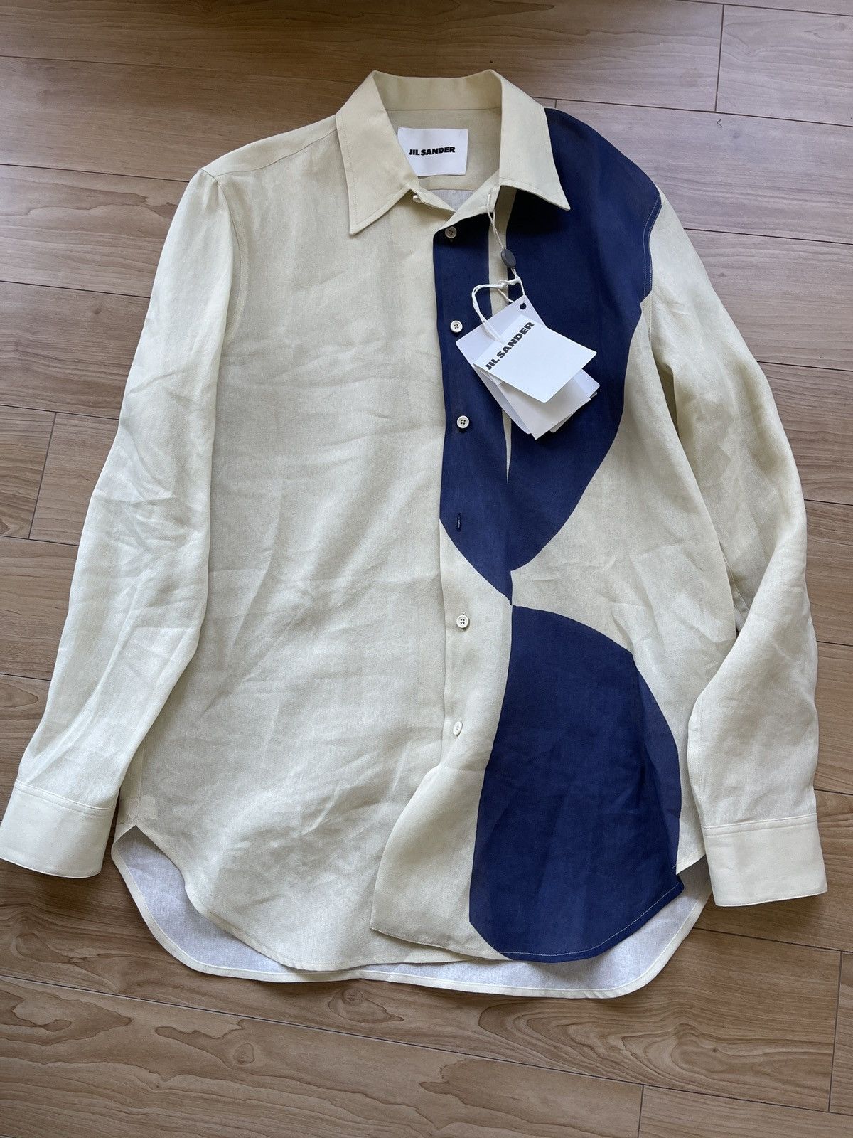 image of Jil Sander Ss20 Washi Shirt in Beige, Men's (Size Medium)