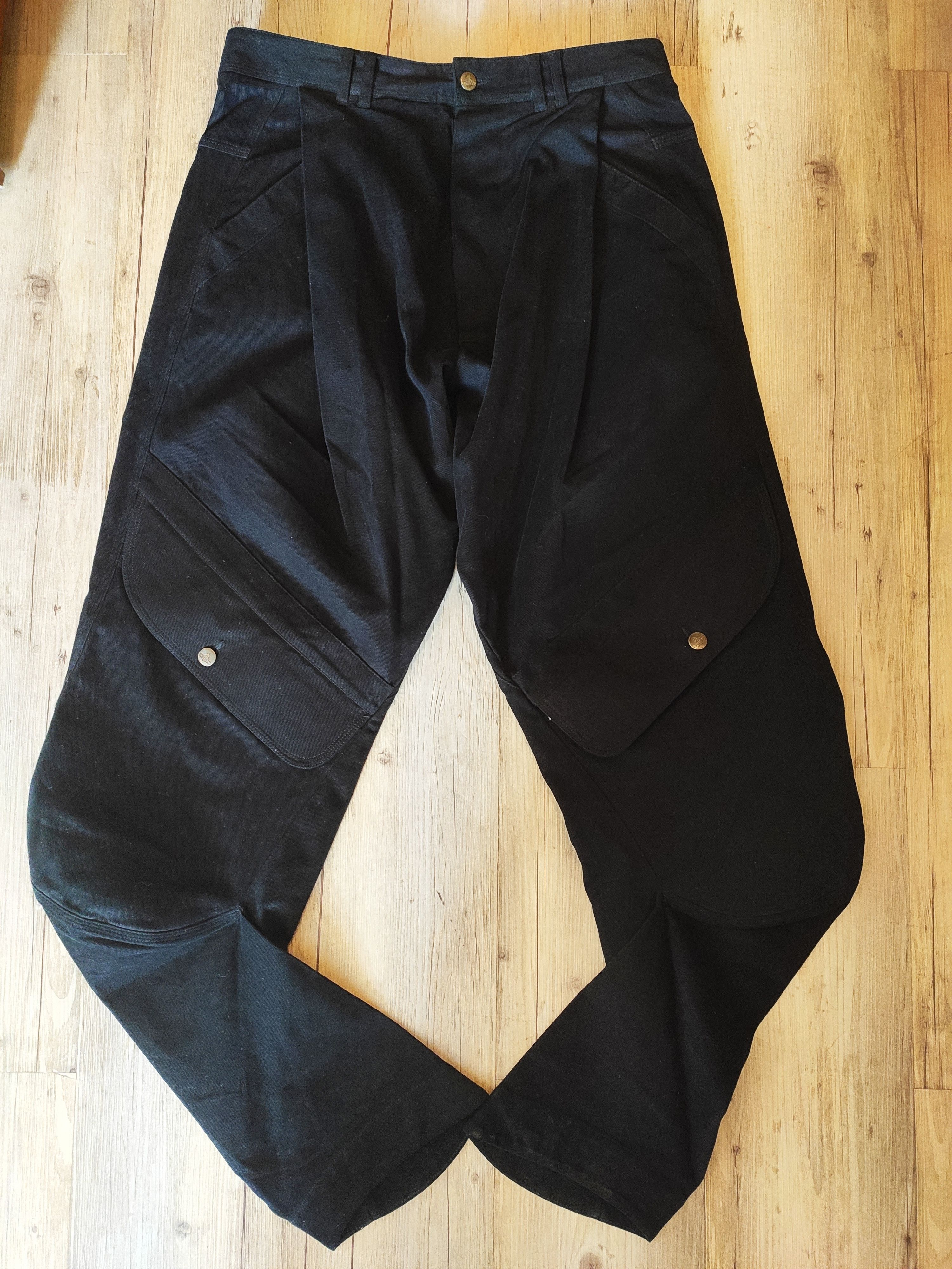 Vivienne Westwood GRAIL! Multipocket twisted black denim pants from FW09 Size US 31 - 2 Thumbnail