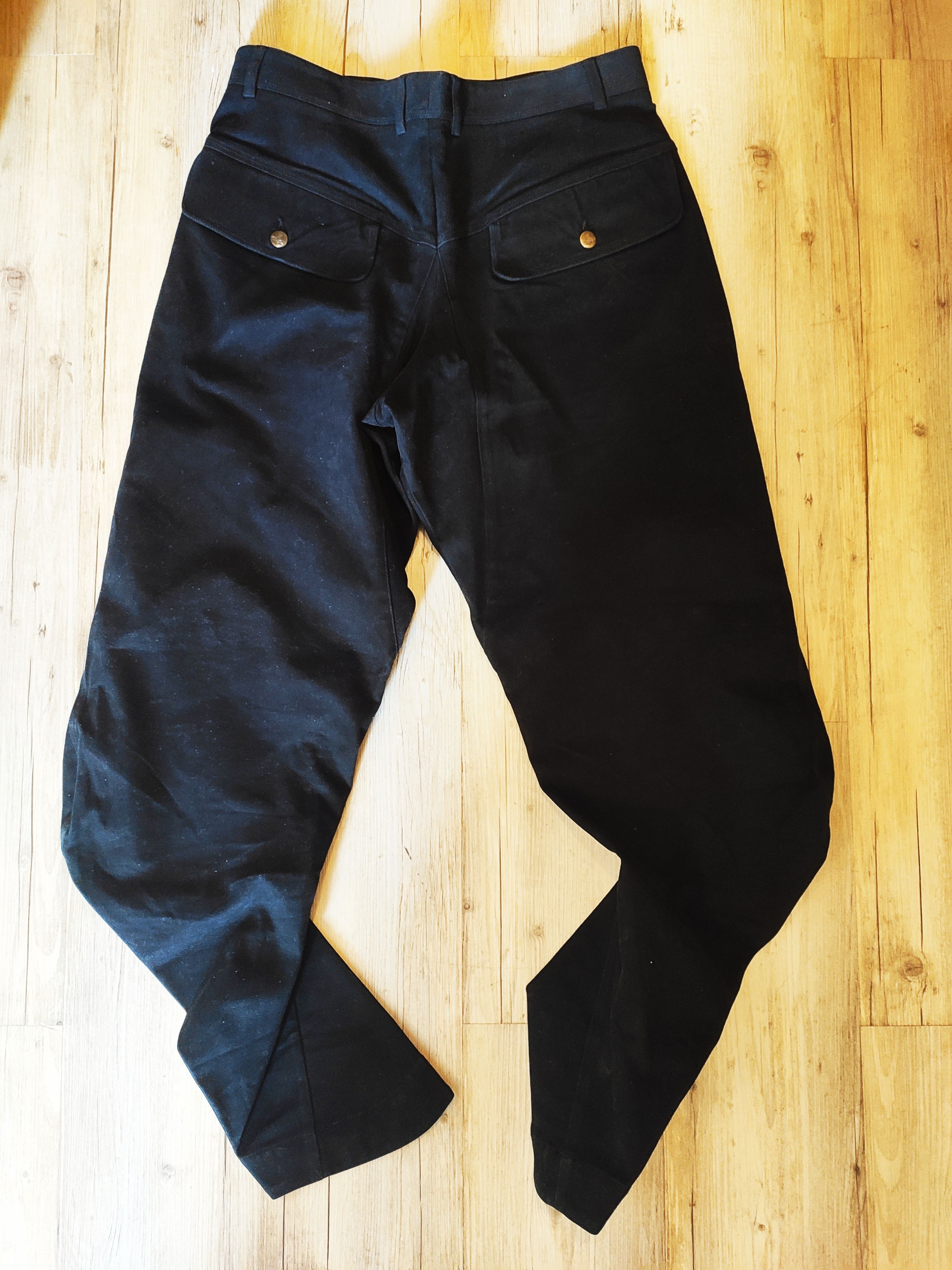Vivienne Westwood GRAIL! Multipocket twisted black denim pants from FW09 Size US 31 - 3 Thumbnail