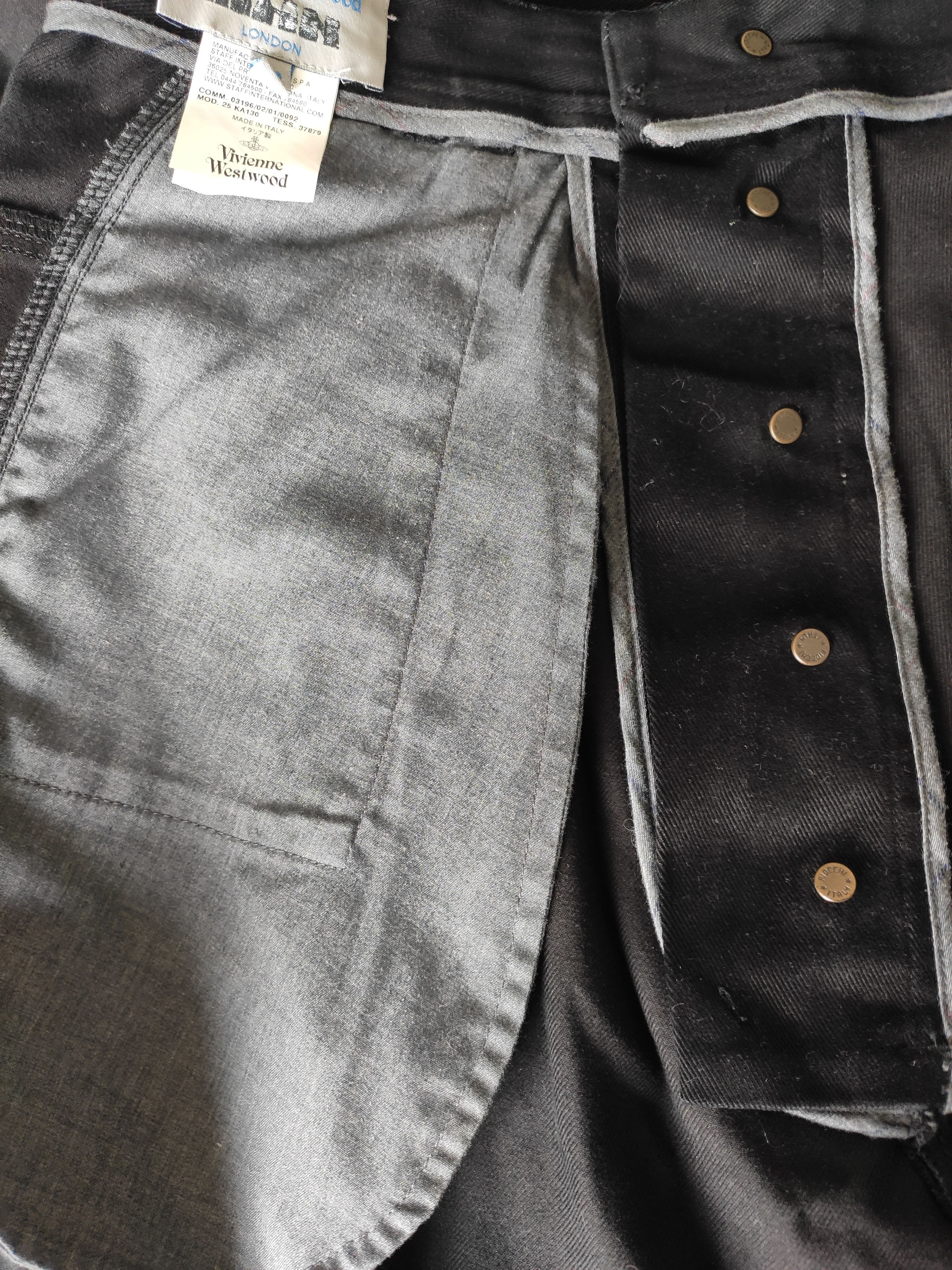 Vivienne Westwood GRAIL! Multipocket twisted black denim pants from FW09 Size US 31 - 5 Thumbnail