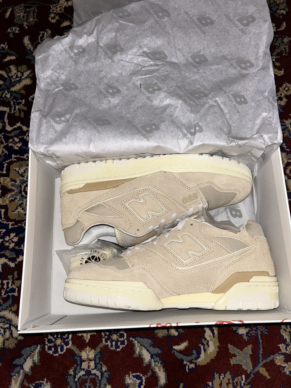 Aimé Leon Dore x New Balance 550 Basketball Oxfords Taupe