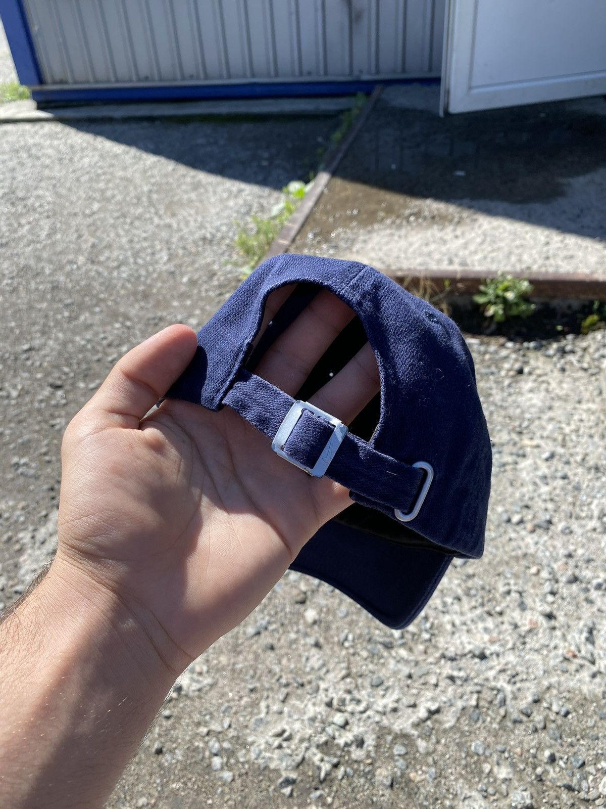 Nike × Vintage Mens Vintage Nike big logo Cap streetwear y2k rare drill 90s Size ONE SIZE - 5 Thumbnail