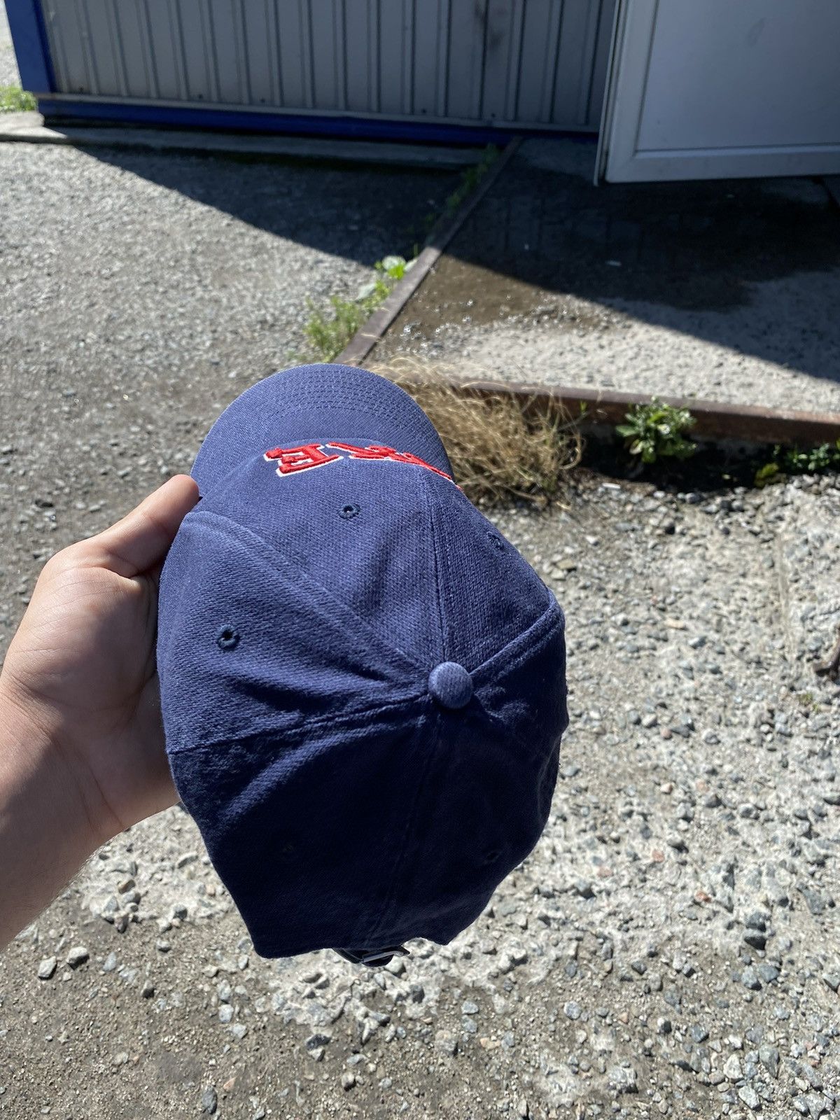 Nike × Vintage Mens Vintage Nike big logo Cap streetwear y2k rare drill 90s Size ONE SIZE - 8 Thumbnail