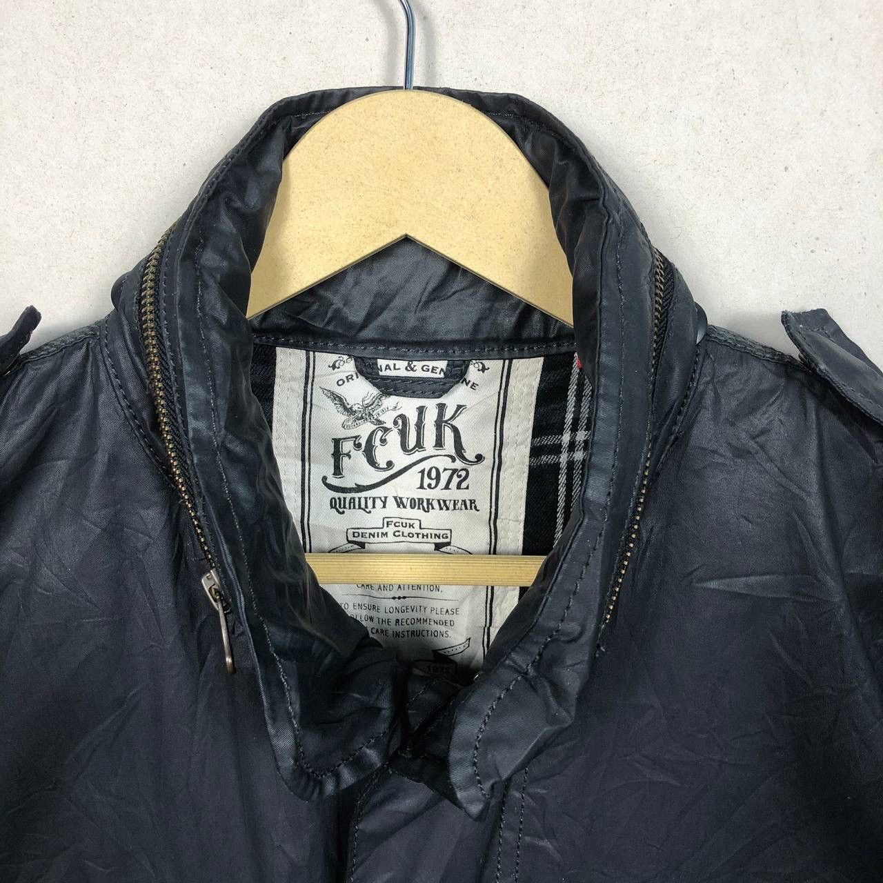 FCUK FCUK Workwear Denim Clothing Multipocket Wind Black Jacket Size US M / EU 48-50 / 2 - 9 Thumbnail