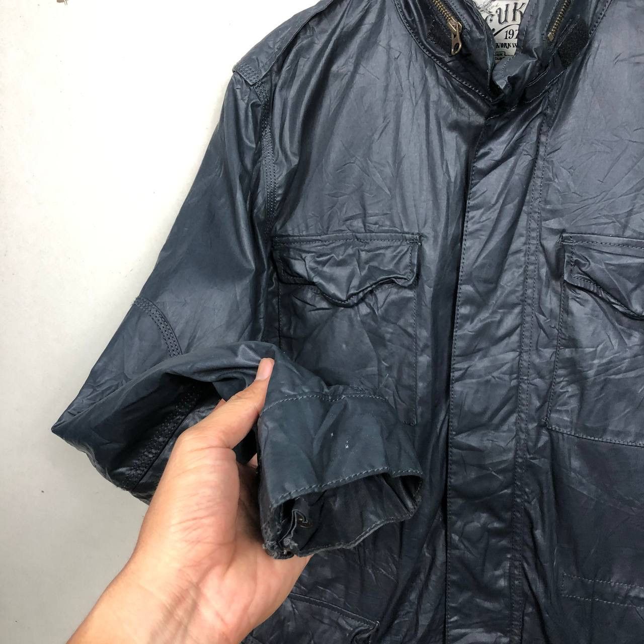 FCUK FCUK Workwear Denim Clothing Multipocket Wind Black Jacket Size US M / EU 48-50 / 2 - 6 Thumbnail
