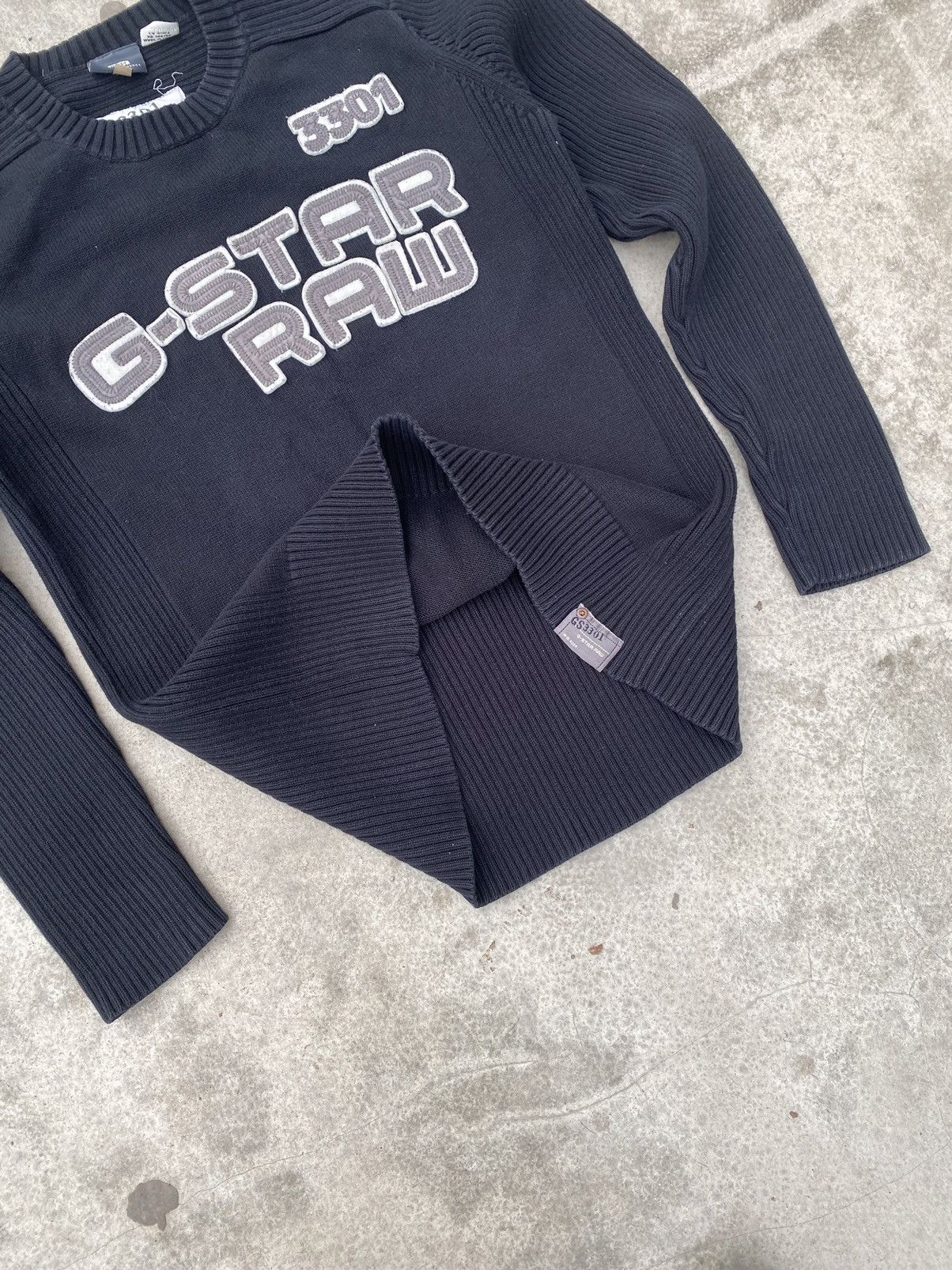 G-Star Vintage G-star Raw Big Logo Sweater y2k Size US L / EU 52-54 / 3 - 3 Thumbnail