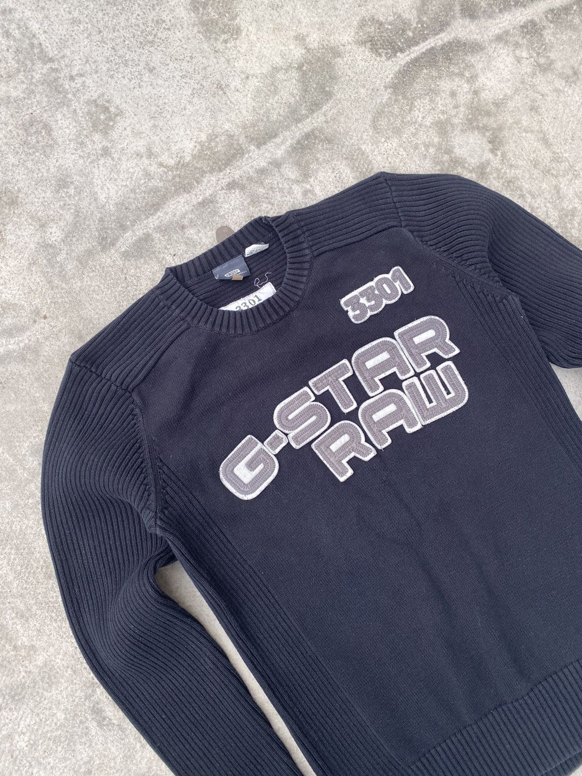 G-Star Vintage G-star Raw Big Logo Sweater y2k Size US L / EU 52-54 / 3 - 2 Thumbnail