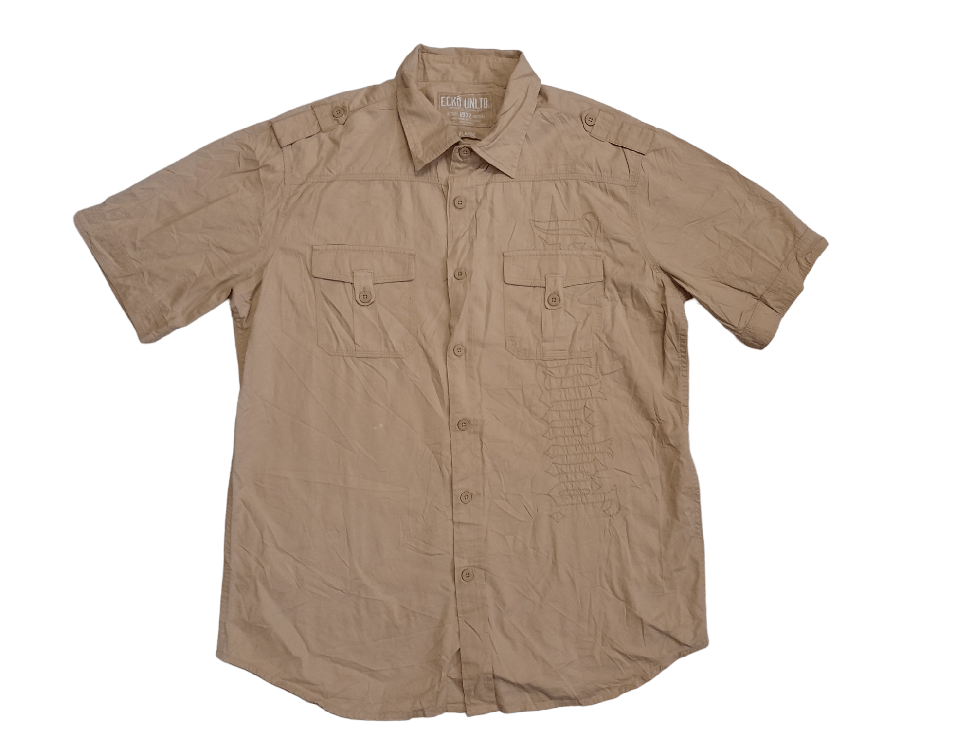 Ecko Unltd. Ecko Unltd. Actual Factual Series Oversized Shirt (E892) Size US XL / EU 56 / 4 - 4 Thumbnail
