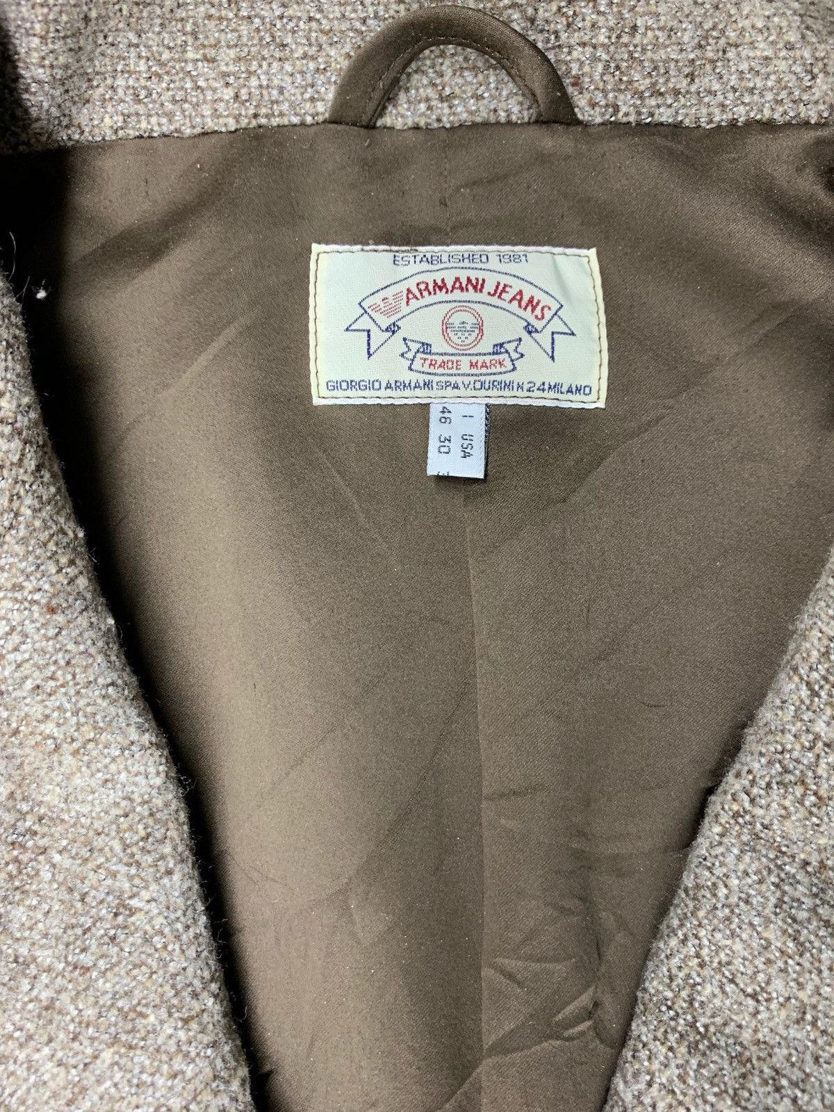 Armani 🔥 Vintage Armani Jeans Wool Cargo Jacket Size US M / EU 48-50 / 2 - 10 Thumbnail