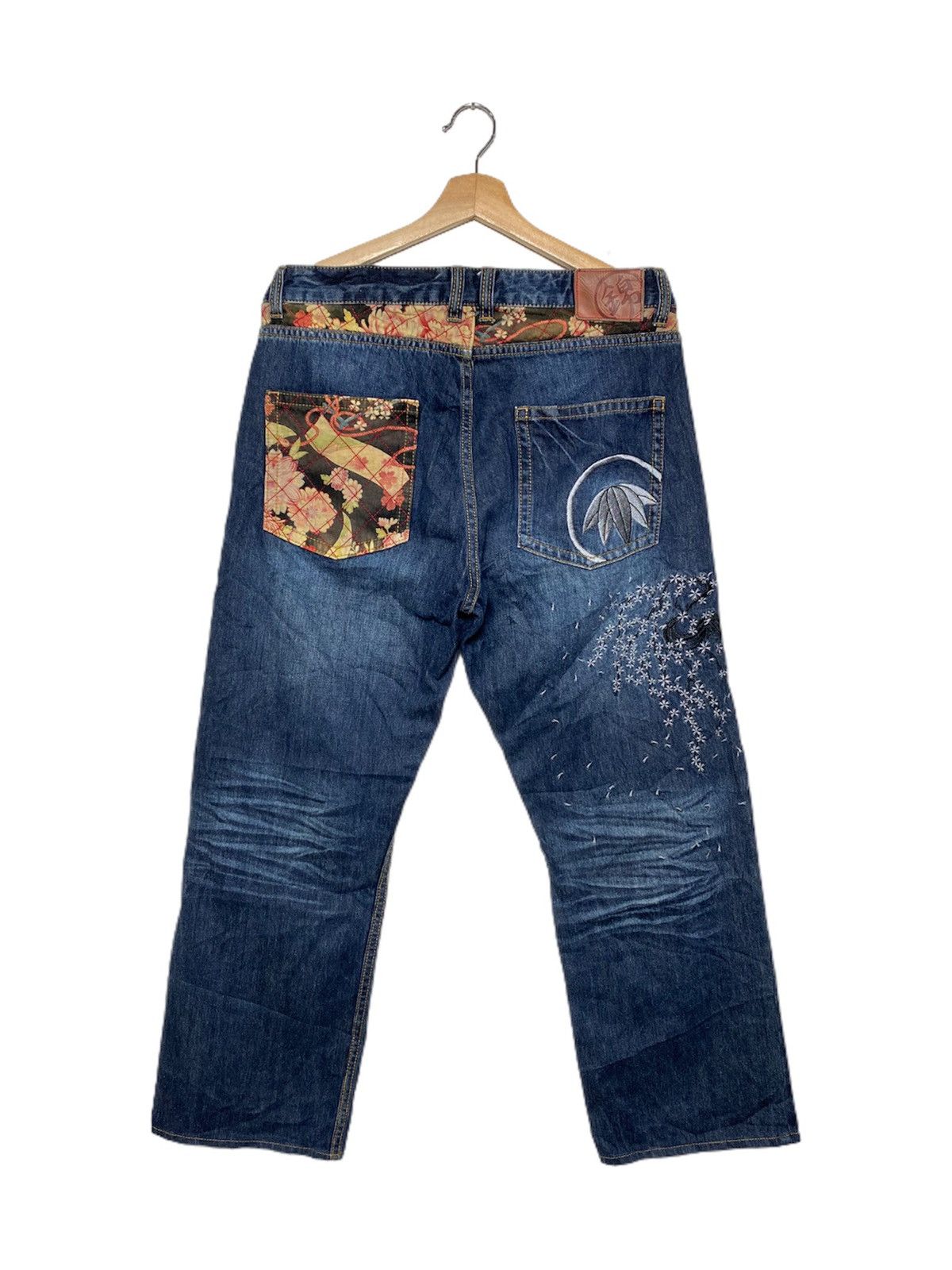 Japanese Brand Vintage Sukajan Embroidered Denim Size US 32 / EU 48 - 1 Thumbnail