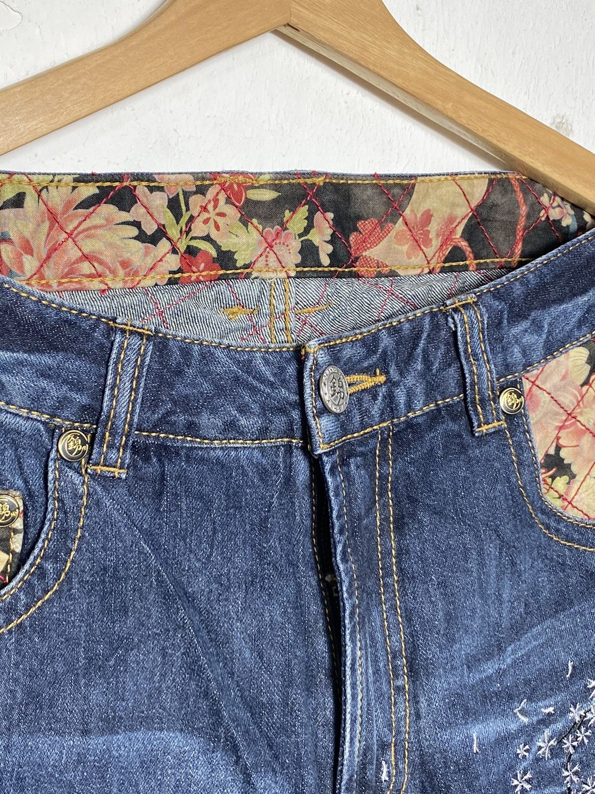 Japanese Brand Vintage Sukajan Embroidered Denim Size US 32 / EU 48 - 4 Thumbnail