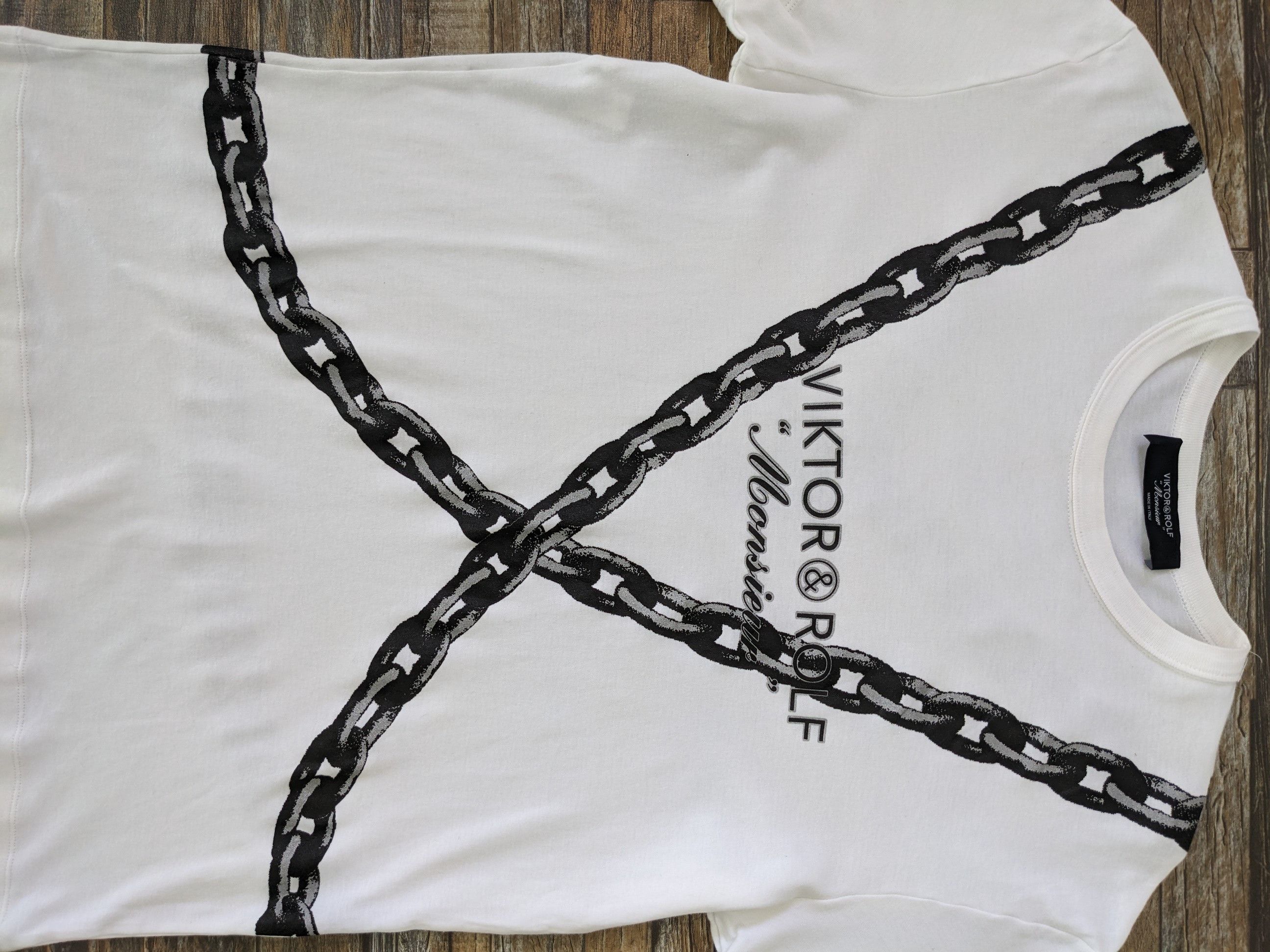 Designer Viktor Rolf Monsieur Chain Print Shirt Size US M / EU 48-50 / 2 - 6 Thumbnail