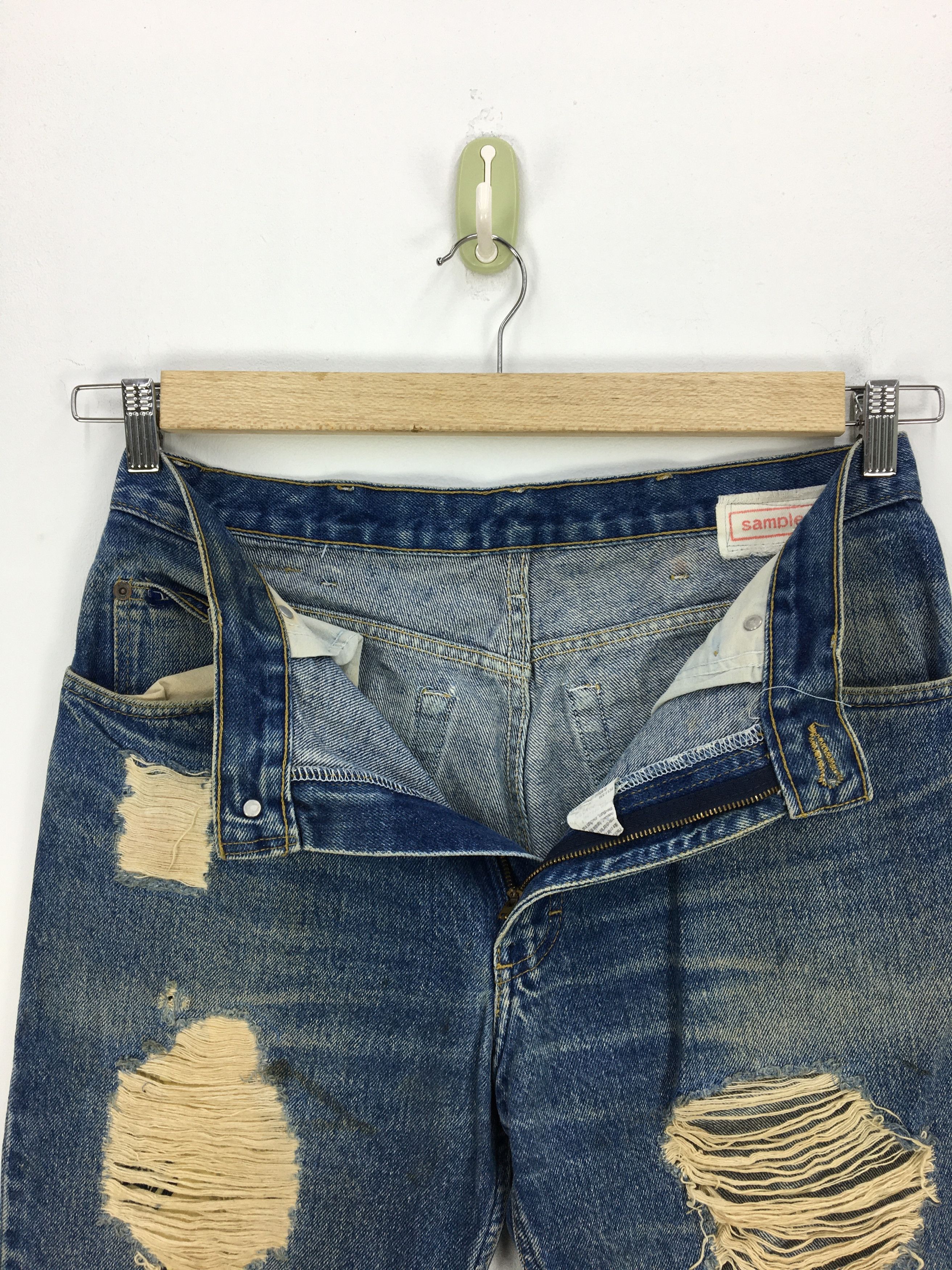 Lee Vintage Lee Jeans Distressed Jeans Denim Pants Checkered Size US 32 / EU 48 - 9 Thumbnail