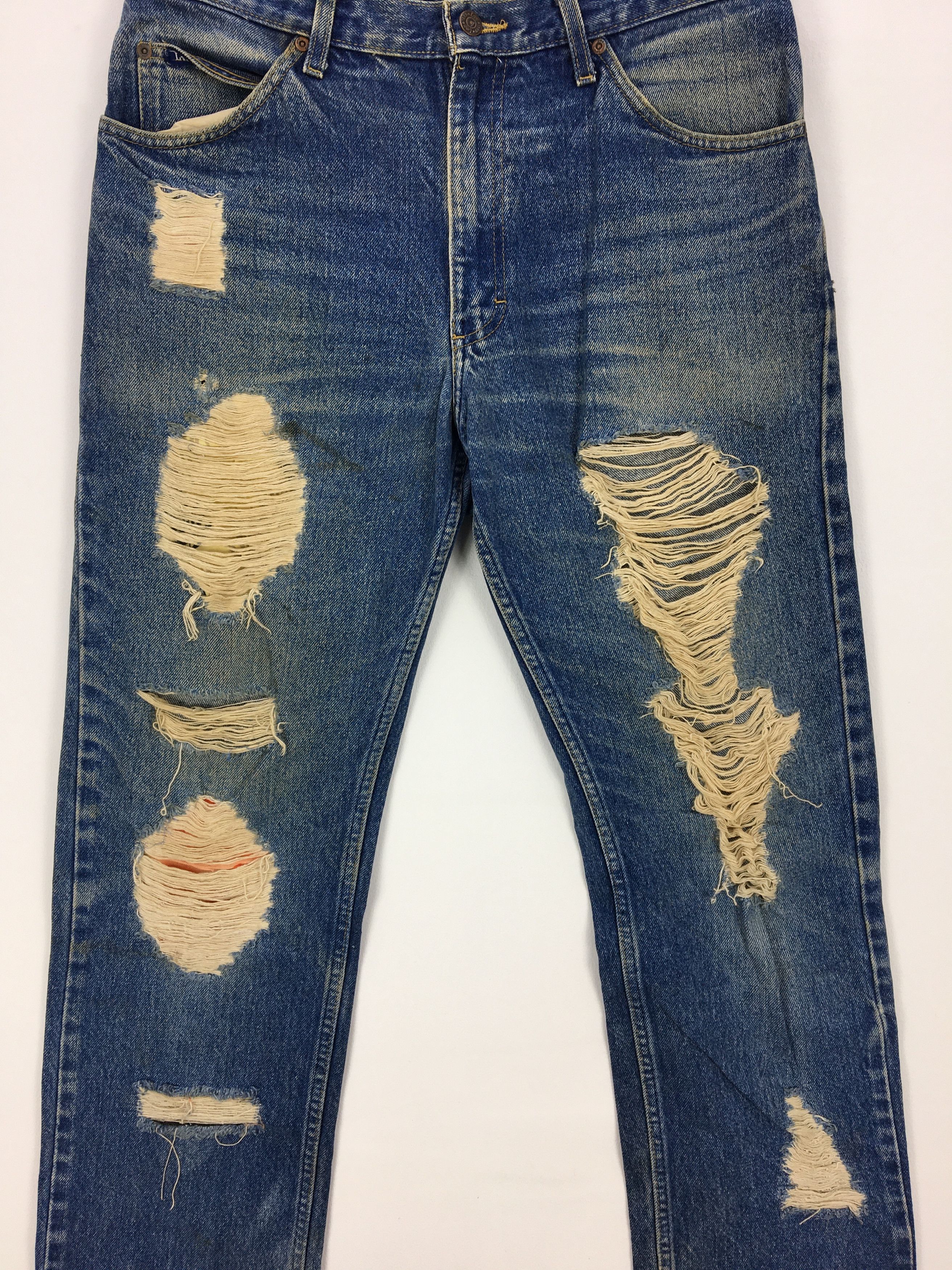 Lee Vintage Lee Jeans Distressed Jeans Denim Pants Checkered Size US 32 / EU 48 - 4 Thumbnail