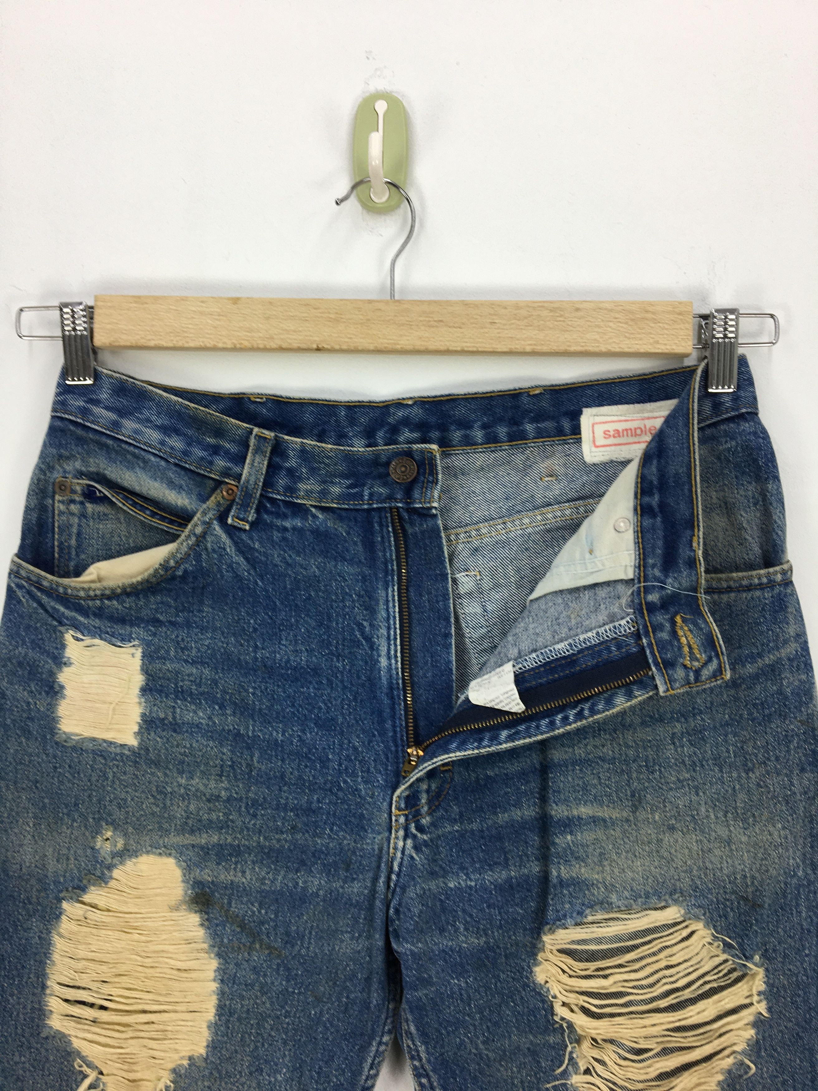 Lee Vintage Lee Jeans Distressed Jeans Denim Pants Checkered Size US 32 / EU 48 - 8 Thumbnail