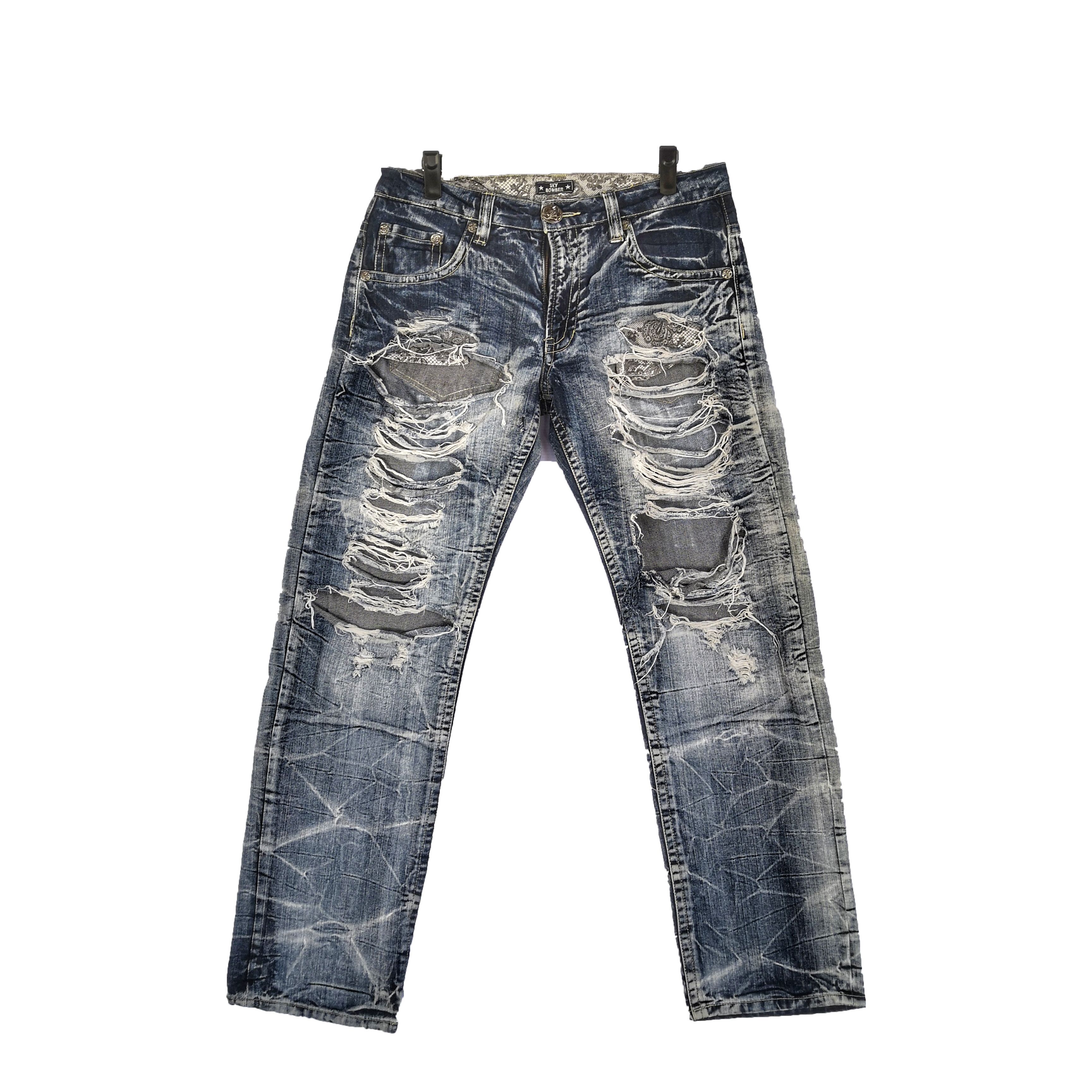 If Six Was Nine Grunge Japanese Distressed Jeans Japanese Avant Garde Denim Size US 32 / EU 48 - 1 Thumbnail