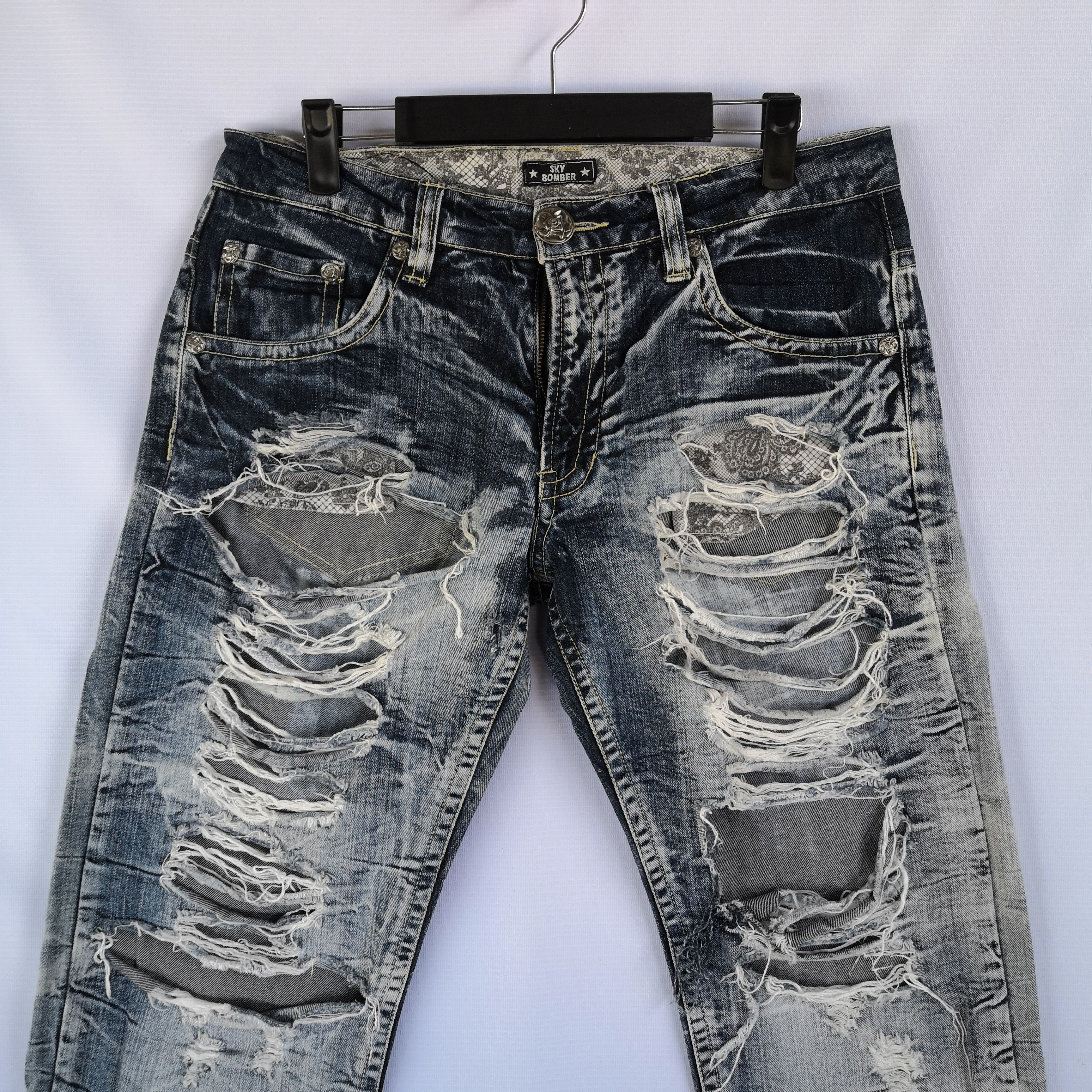 If Six Was Nine Grunge Japanese Distressed Jeans Japanese Avant Garde Denim Size US 32 / EU 48 - 4 Thumbnail