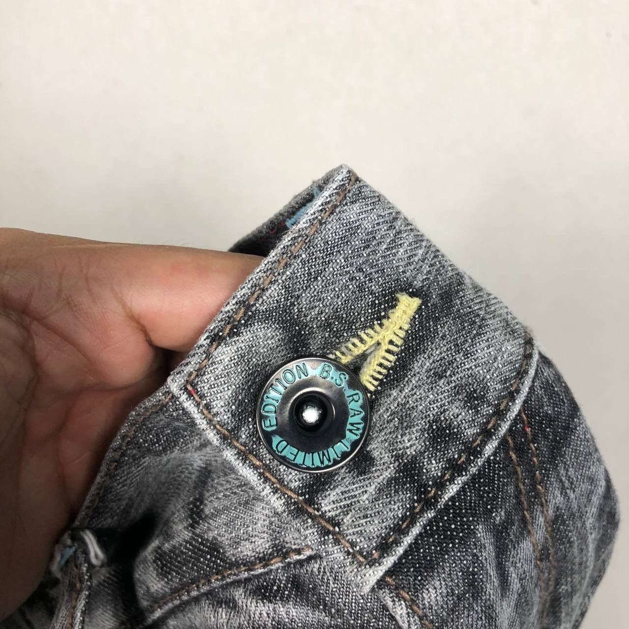 Japanese Brand B.S Raw Limited Edition Trash Punk Jeans Size US 34 / EU 50 - 11 Thumbnail