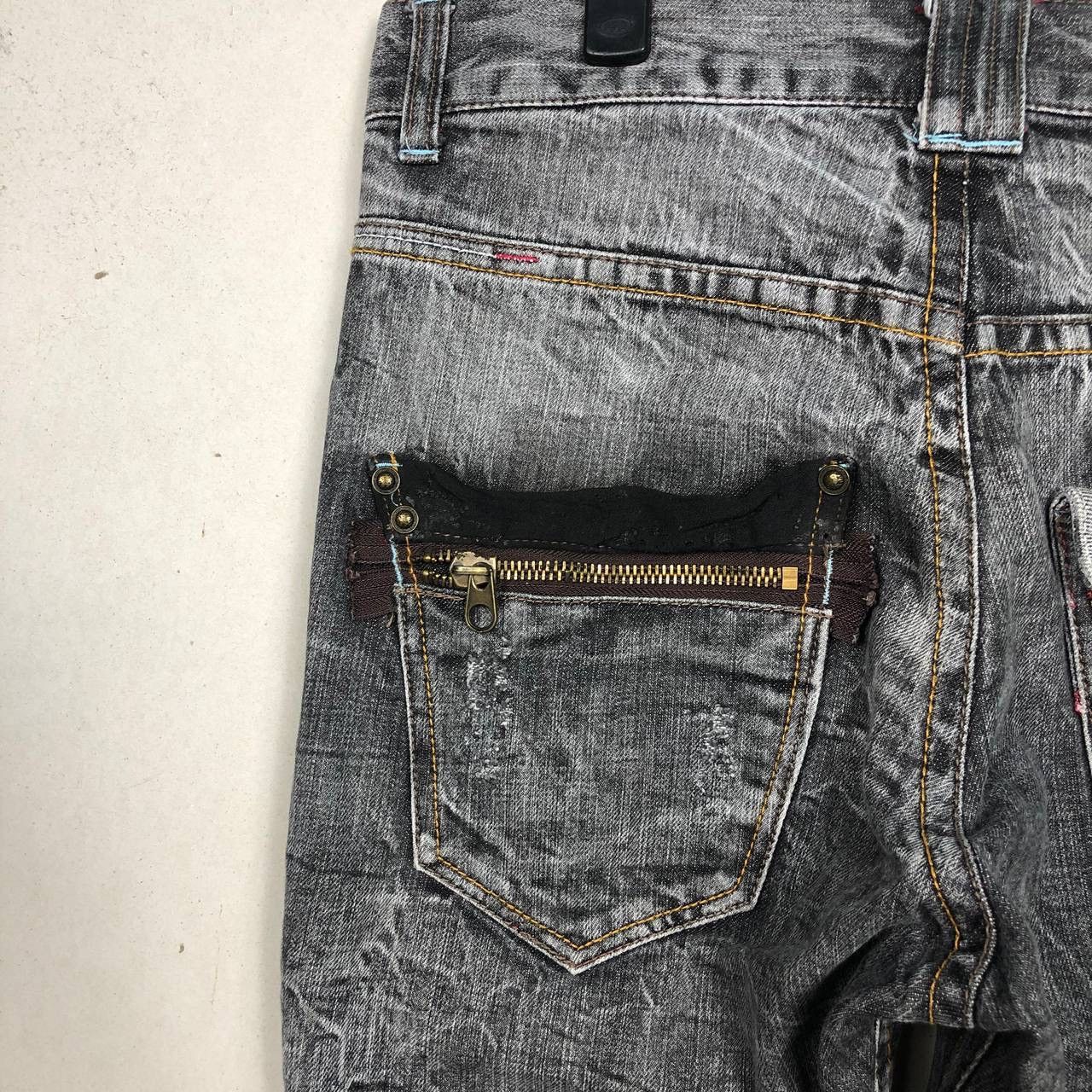 Japanese Brand B.S Raw Limited Edition Trash Punk Jeans Size US 34 / EU 50 - 7 Thumbnail