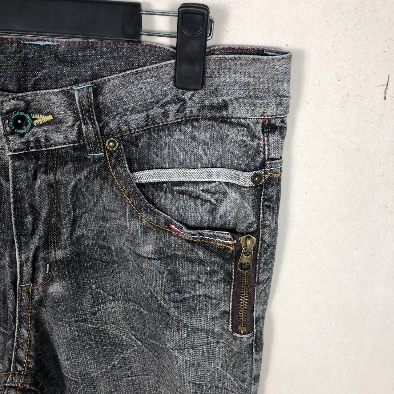 Japanese Brand B.S Raw Limited Edition Trash Punk Jeans Size US 34 / EU 50 - 5 Thumbnail