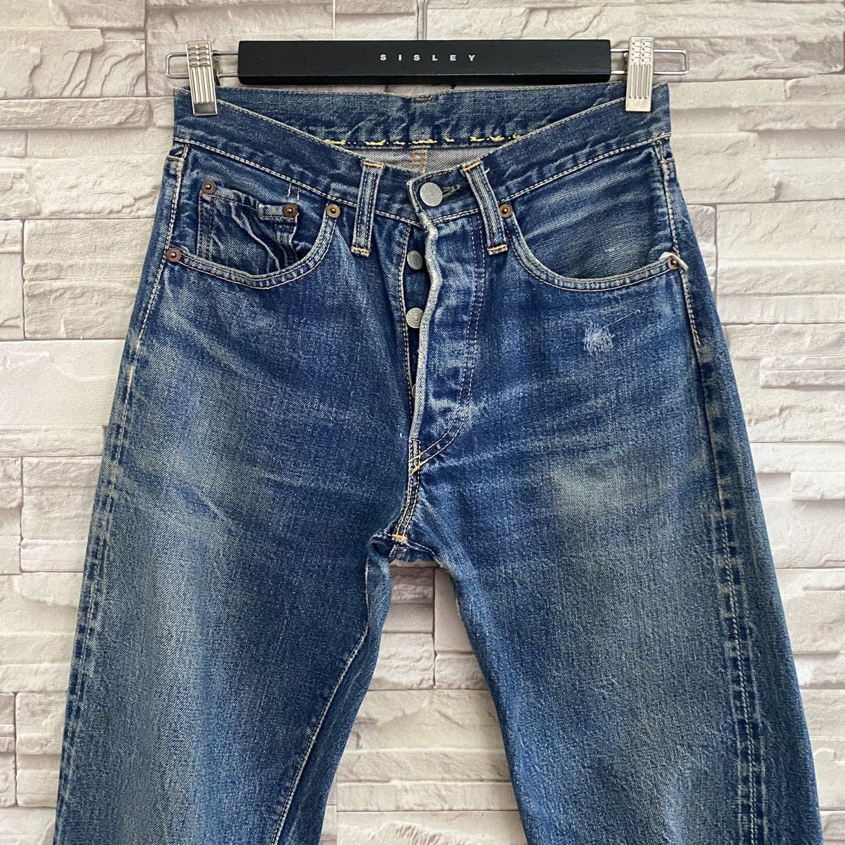 Levi's Vintage 60s Levis Big E Hidden Rivets Redline Jeans Size US 28 / EU 44 - 4 Thumbnail
