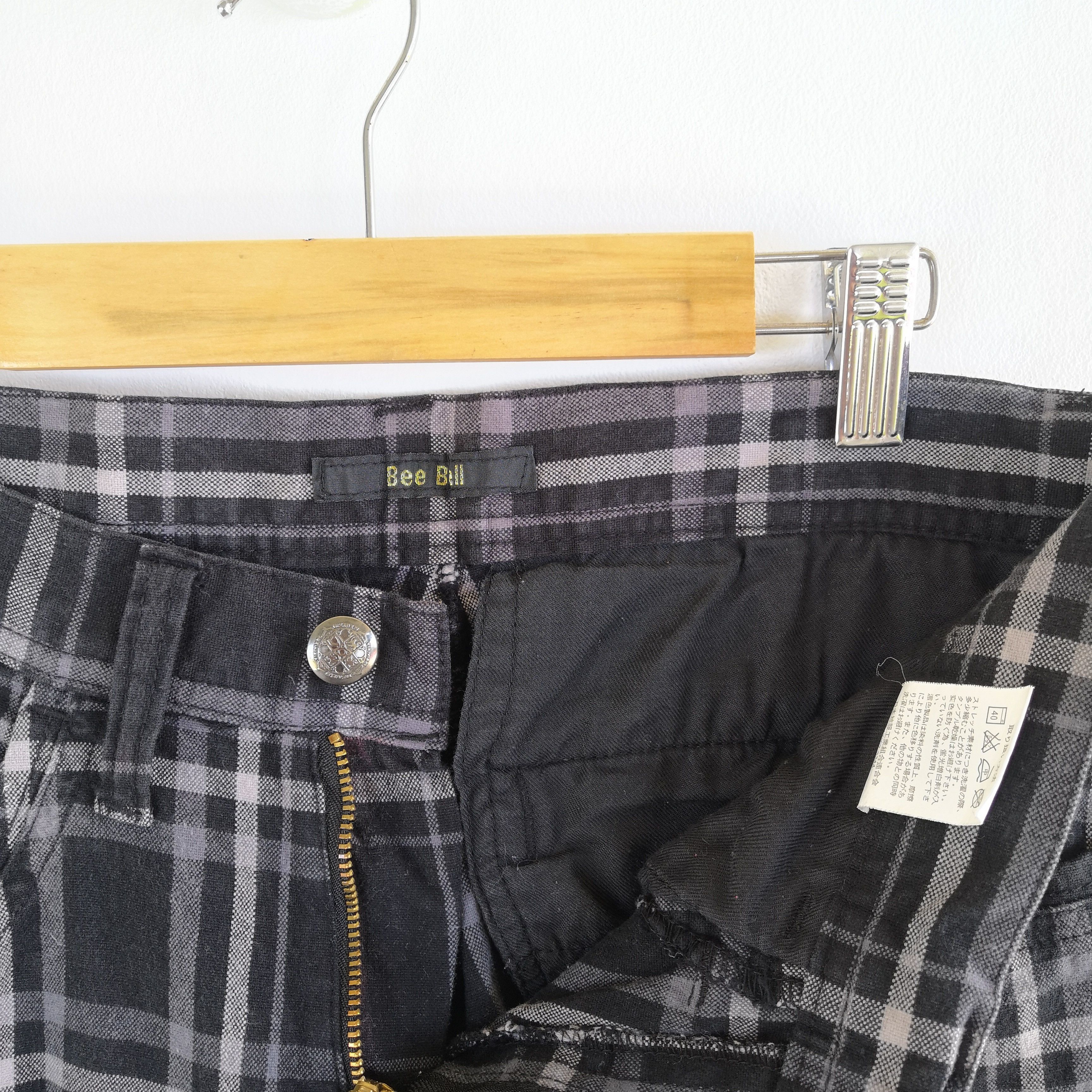 If Six Was Nine × Japanese Brand × Vintage Tartan Plaid Cargo Pants Punk Tech Utility Tactical Trousers Size 28" / US 6 / IT 42 - 8 Thumbnail